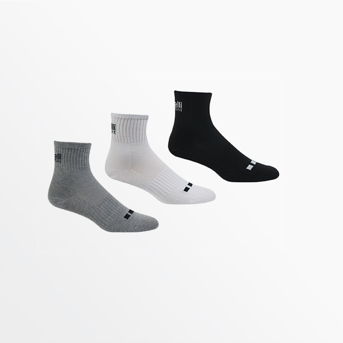 BASICS CS COOL CUSHIONED QUARTER TOP SOCKS - Breathable Athletic Socks for Running, Gym & Everyday Comfort