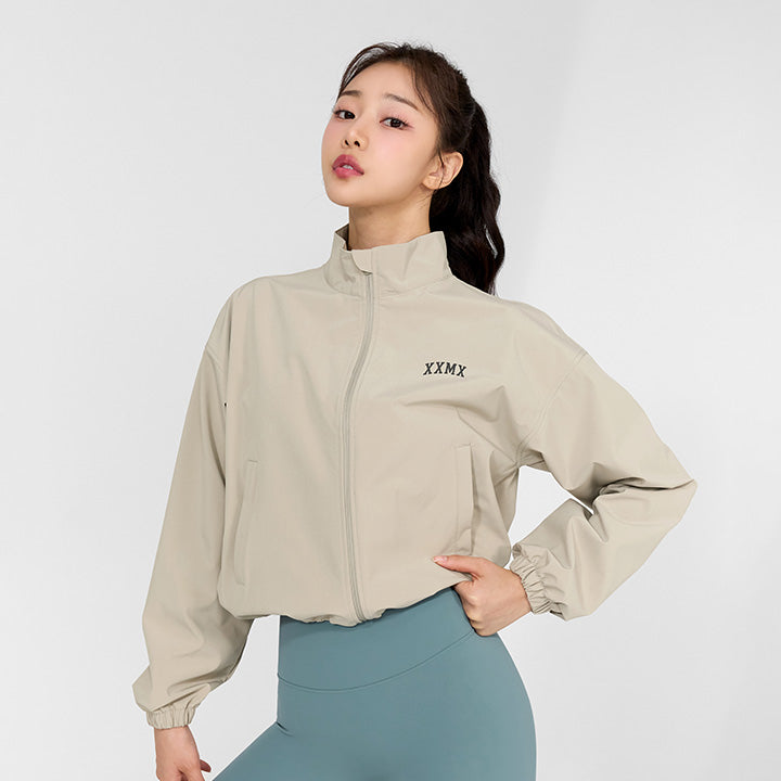 Stylish High Neck Crop Jacket for Women - Trendy Burning Up Design - Perfect for Fall Fashion, Layering & Night Outfits