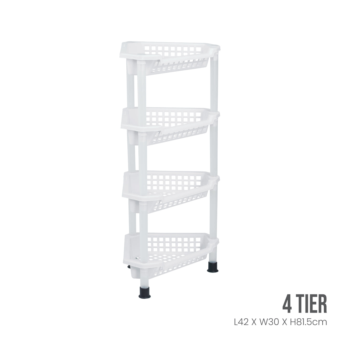 4-Tier Corner Shelf Organizer - Space-Saving Storage Rack for Bathroom, Kitchen, or Closet (Model 4119-4) - Perfect for Small Spaces & Home Organization
