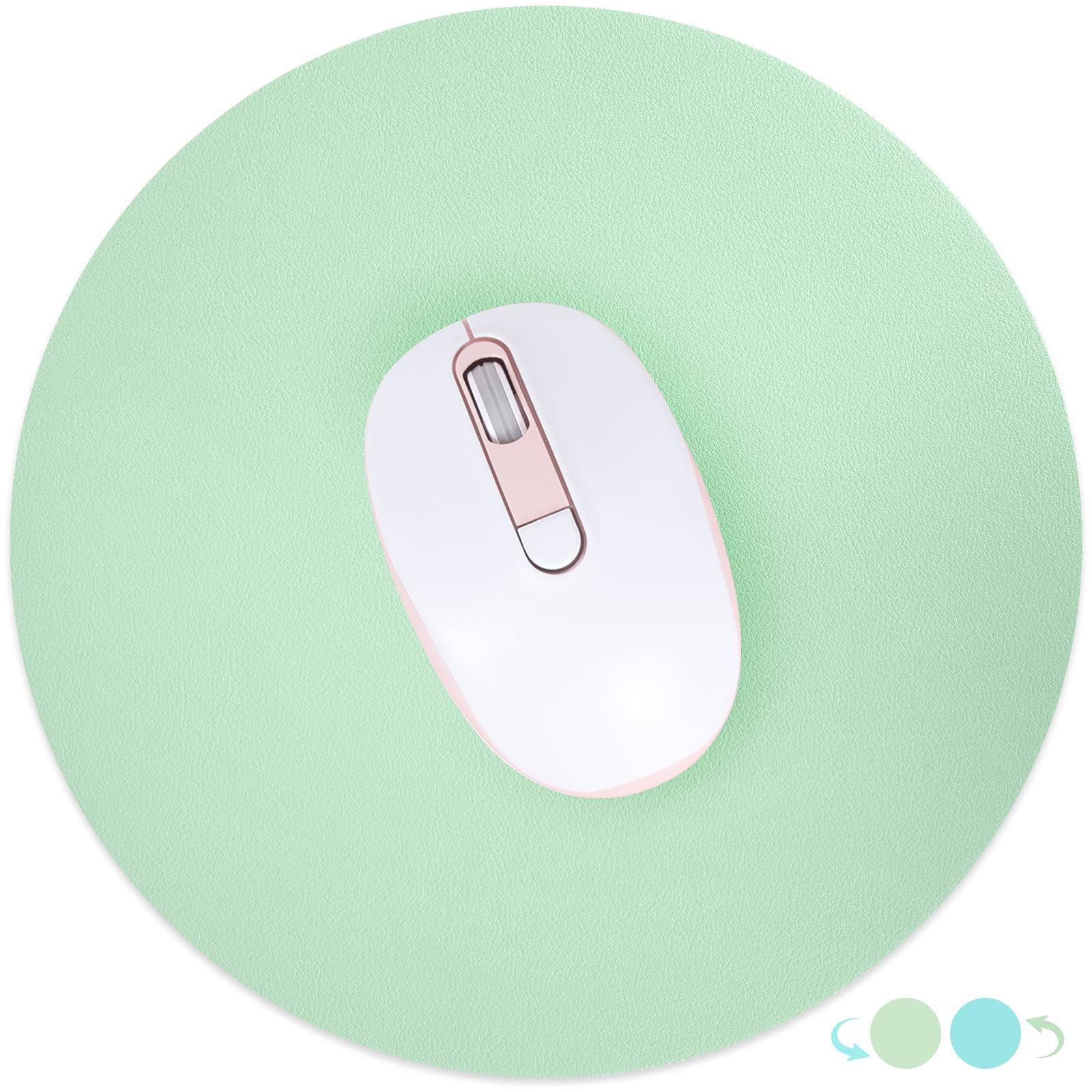 Premium Double-Sided PU Leather Mouse Pad - 8.7