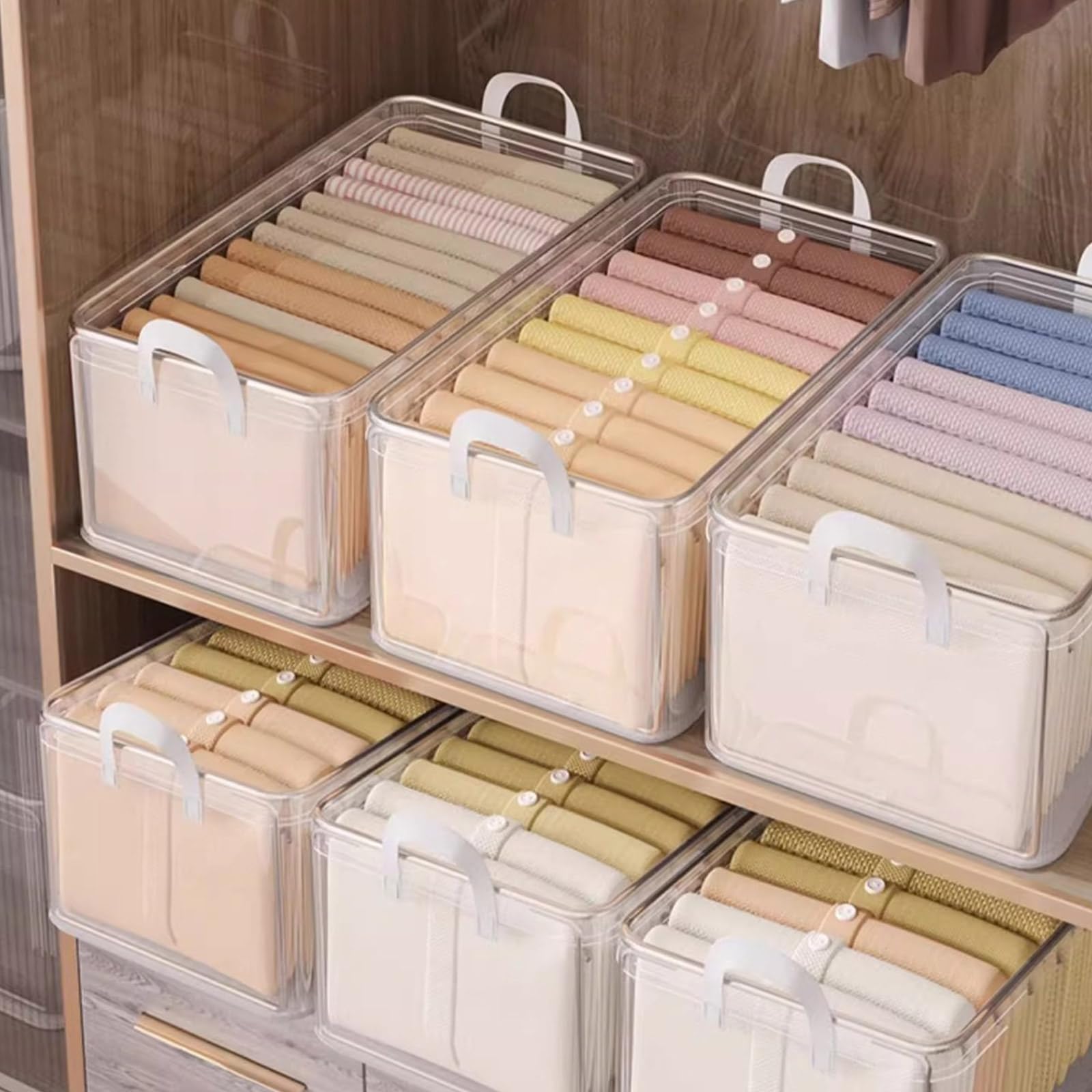 Durable PVC Storage Box with Clear Design for Easy Item Identification - Home, Office & Closet Organization Solution for Toys, Crafts & Supplies