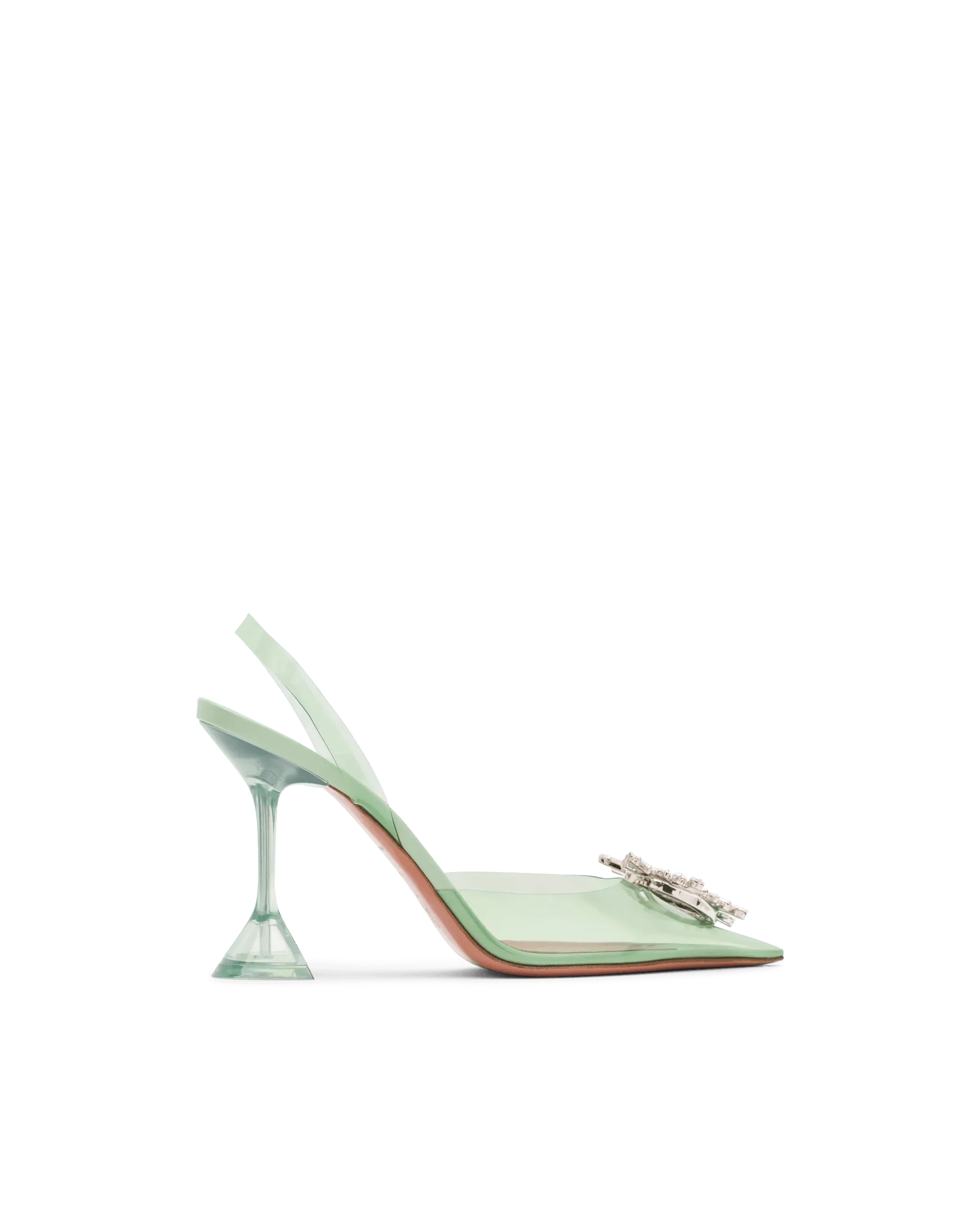 Begum Glass Sling Pumps - Elegant Women's Heeled Sandals for Party, Wedding & Evening Events | Comfortable & Stylish Summer Dress Shoes