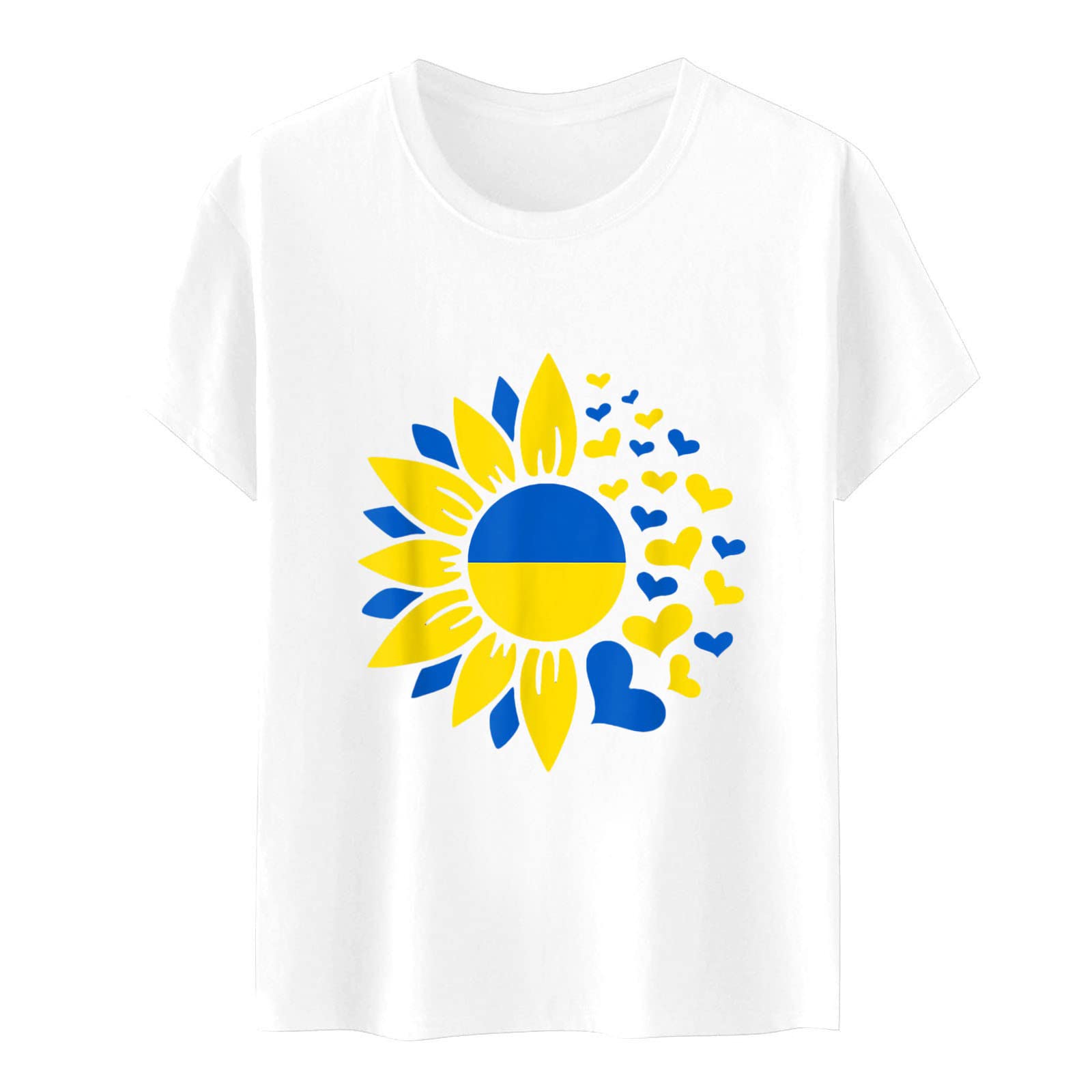 Ukrainian Flag Print Short Sleeve T-Shirt for Men & Women - Patriotic Casual Top for Everyday Wear, Festivals & National Pride Events