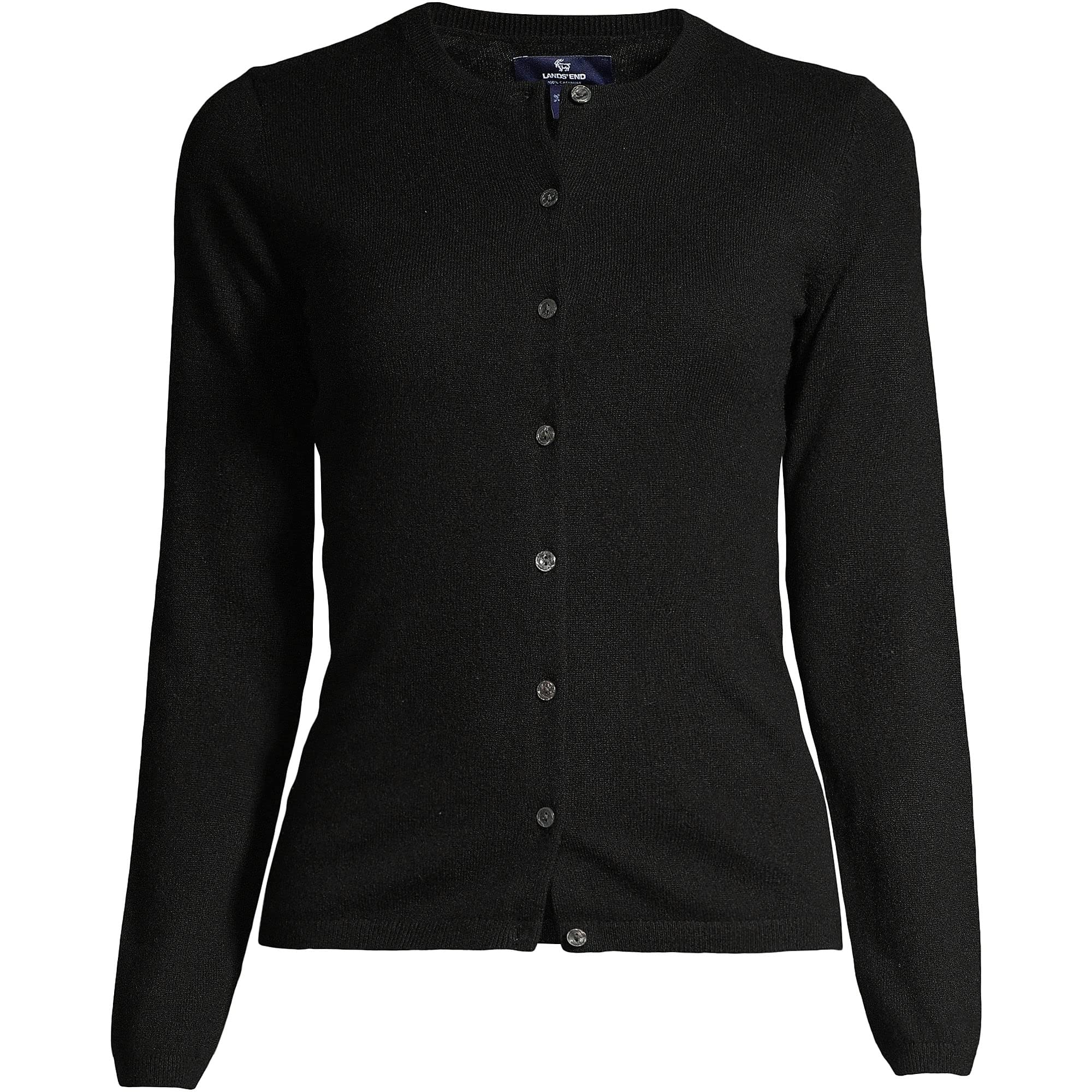 Lands' End Women's Soft Cashmere Cardigan Sweater - Cozy Knit Pullover for Fall & Winter - Perfect for Office, Travel and Casual Outfits