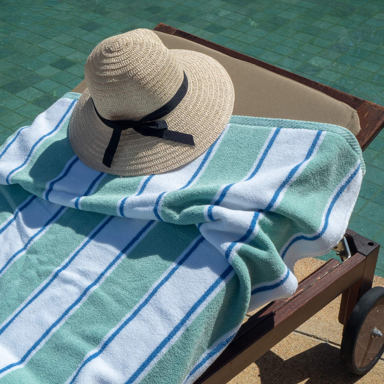 Aston & Arden Striped Beach Towel - Oversized 35