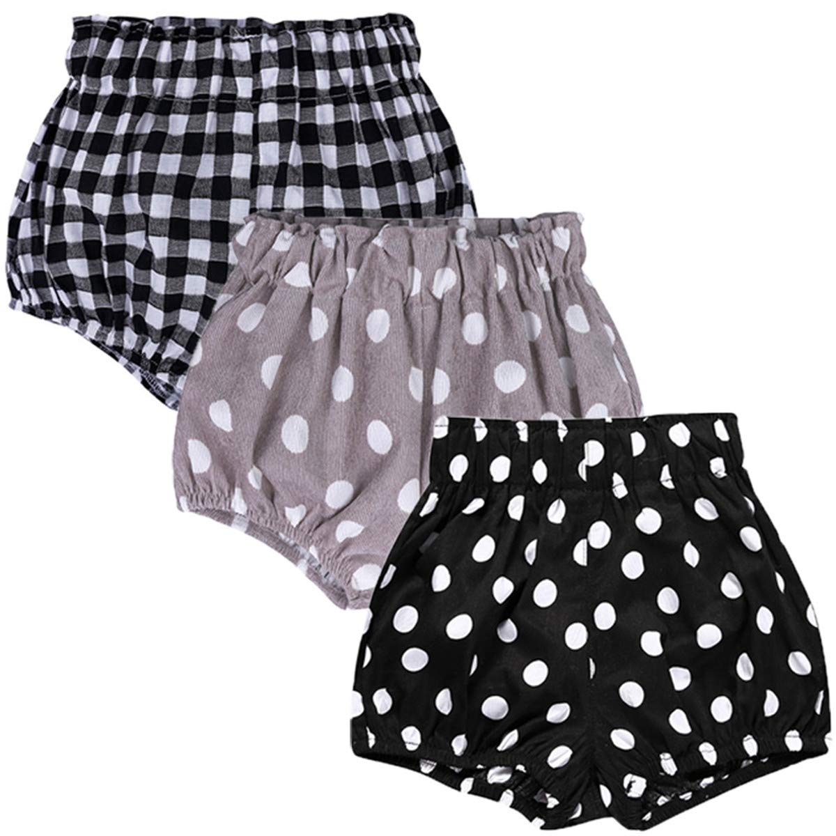 JELEUON 3 Pack Baby Bloomer Shorts - Soft Cotton Linen Blend for Girls & Boys - Perfect for Playtime, Summer Outfits & Photo Shoots