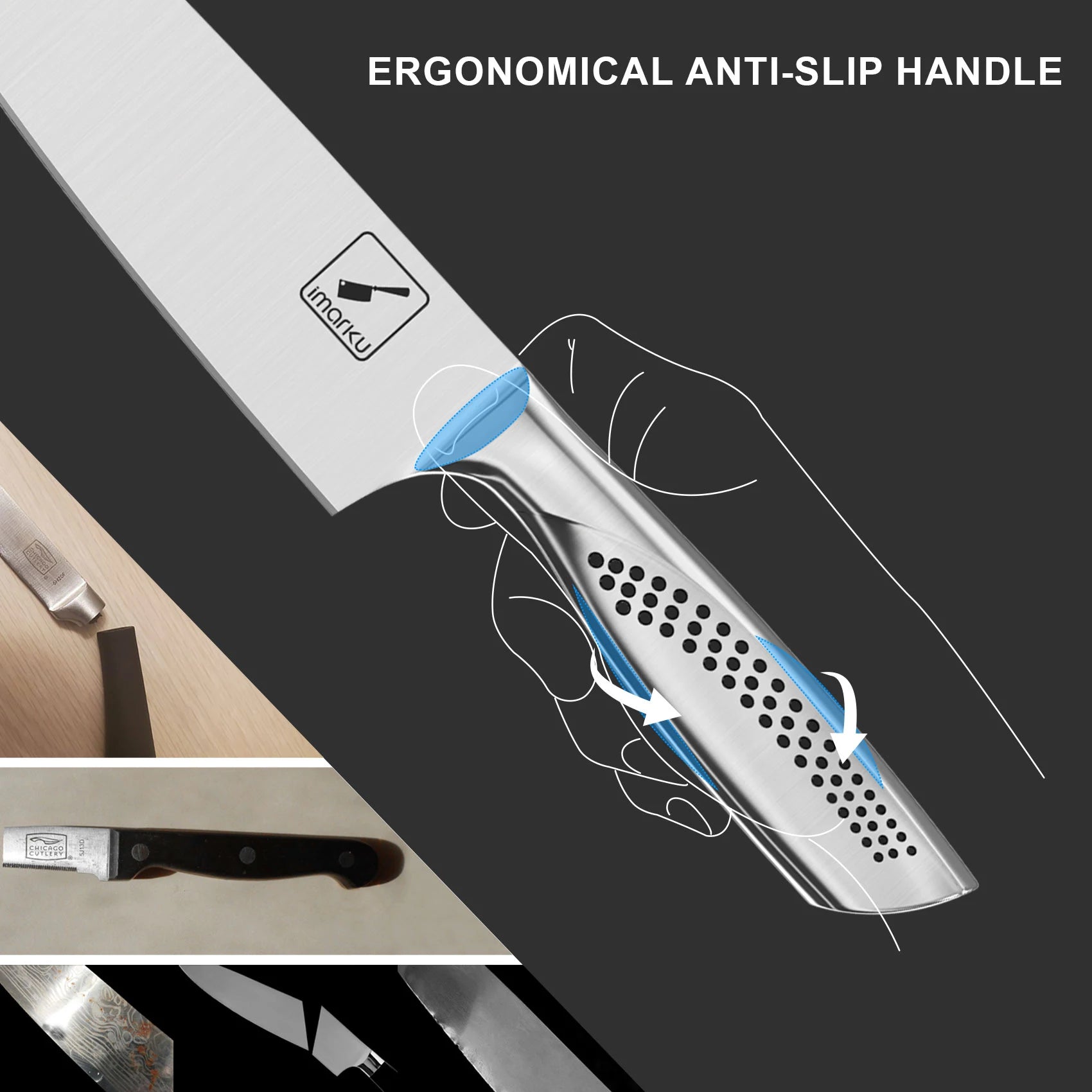 Premium Japanese Kitchen Knife Block Set - 6-Piece Damascus Steel Chef Knives with Non-Slip Ergonomic Handle - Perfect for Home Cooking, Professional Chefs & Culinary Enthusiasts