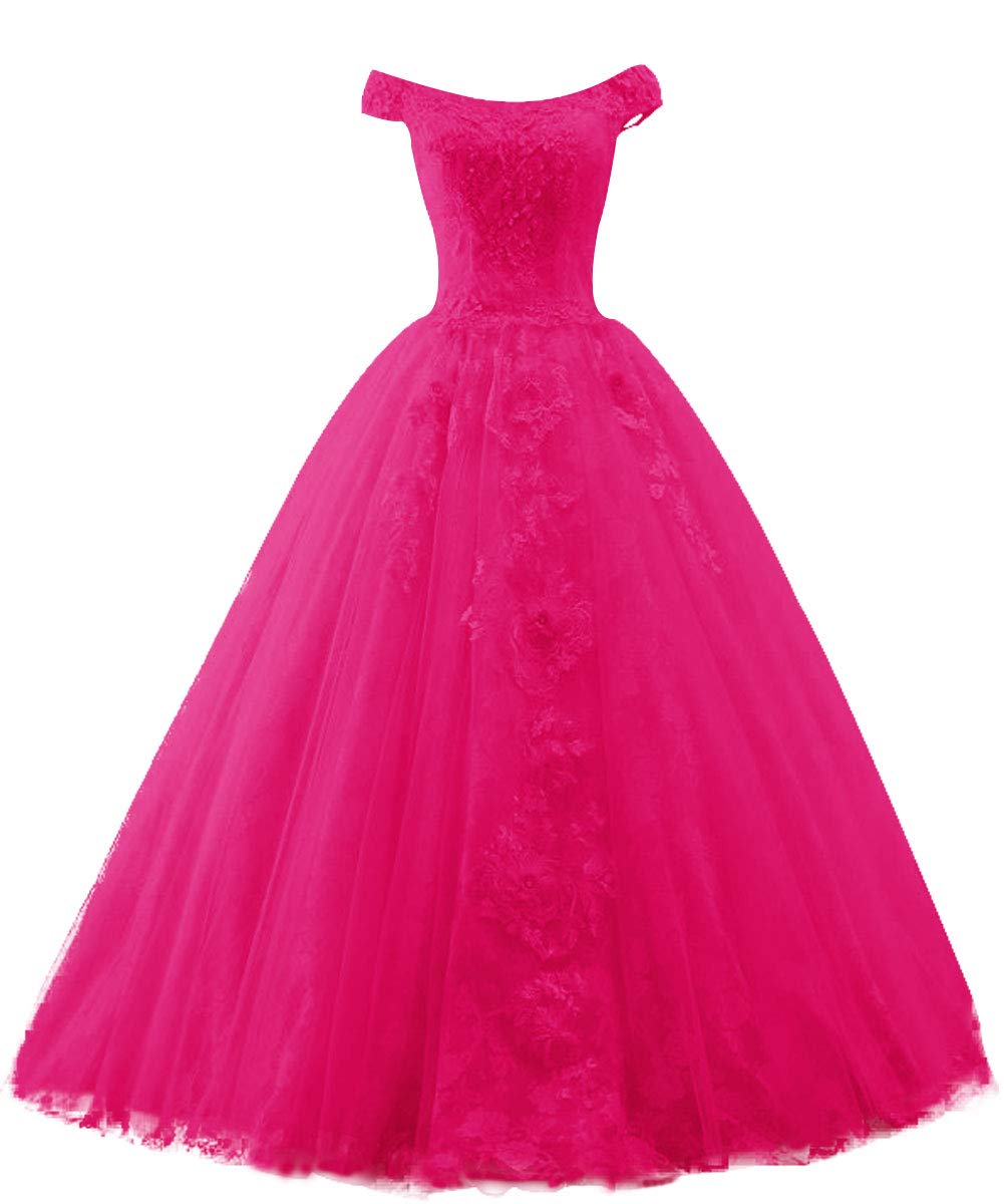 Elegant Off Shoulder Lace Prom Dress Ball Gown for Quinceanera | Formal Evening Gown for Homecoming, Wedding, and Special Occasions