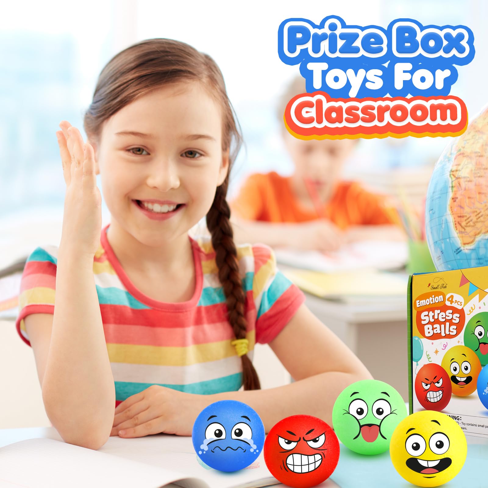 Squishy Stress Balls for Kids & Adults - 4 Pack Slow Rising Fidget Toys for Anxiety Relief, Hand Grip Strength & Stress Relaxation | Perfect for Office, Classroom, Therapy & Stocking Stuffers