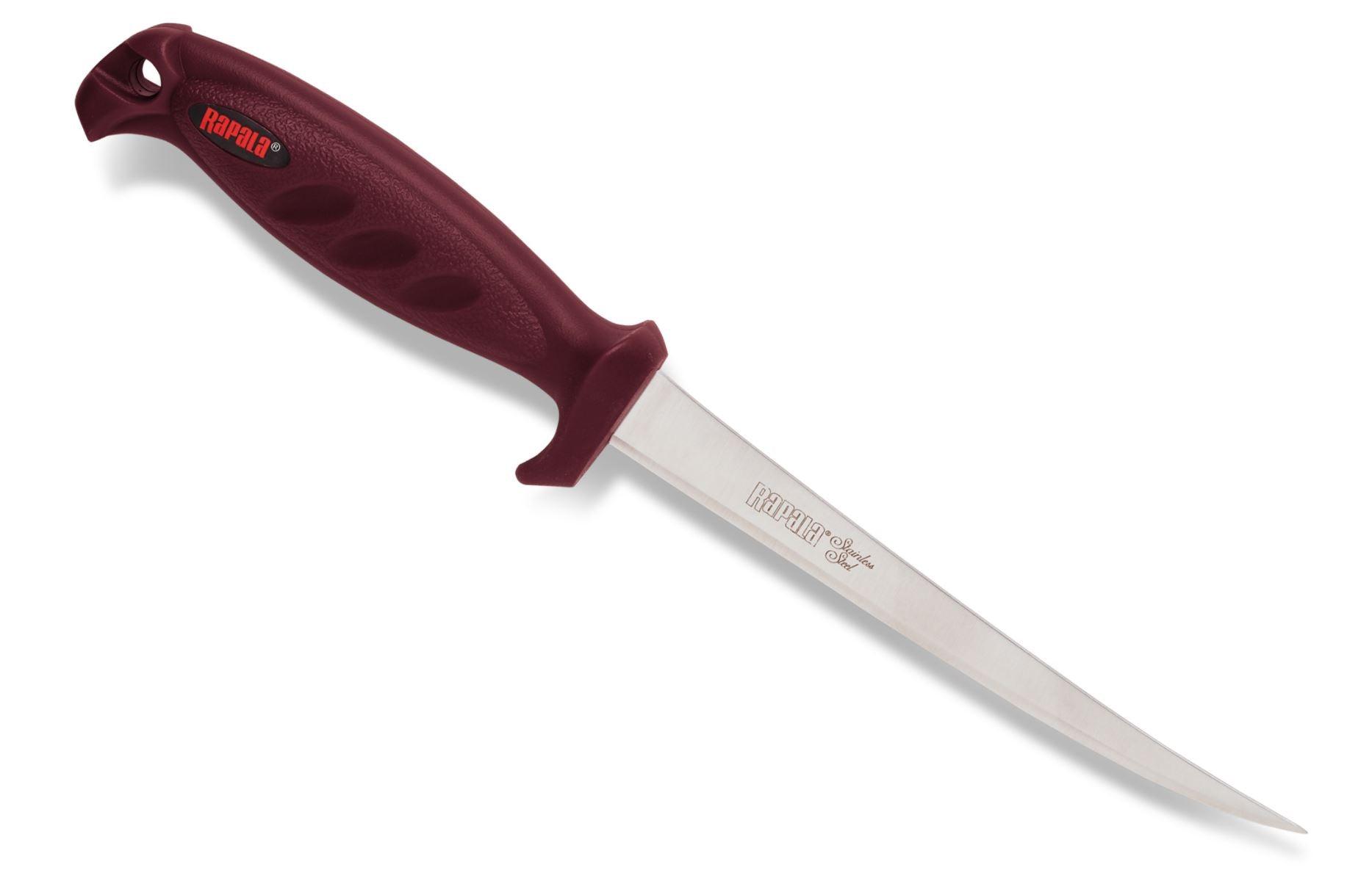 Rapala 128BX Hawk 8 Inch Fillet Knife - Sharp Fishing Knife for Cleaning Fish, Hunting & Outdoor Cooking - Perfect for Anglers, Campers & Chefs