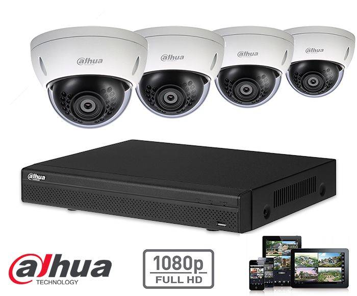 4K CVI Security Camera System - 4 Dome 2MP HD Cameras for Home & Business Surveillance | Indoor/Outdoor Use