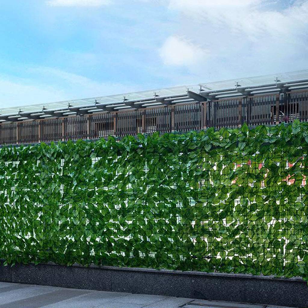 Artificial Hedge Fence Panels - Faux Ivy Leaves Privacy Screen for Home Garden & Backyard Decor (Sweet Potato Vine Design) | Outdoor Landscaping, Patio Cover & Yard Fencing Solution