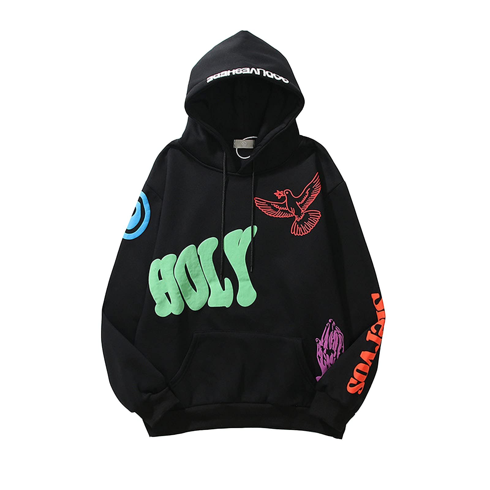 **JPLZi Men's Winter Fleece Hoodie - Warm Harajuku Japanese Streetwear Hip Hop Sweatshirt for Men & Women | Unisex Casual Wear for Cold Weather & Urban Fashion**    *(Perfect for Street Style, Daily Wear, and Outdoor Activities in Winter)*