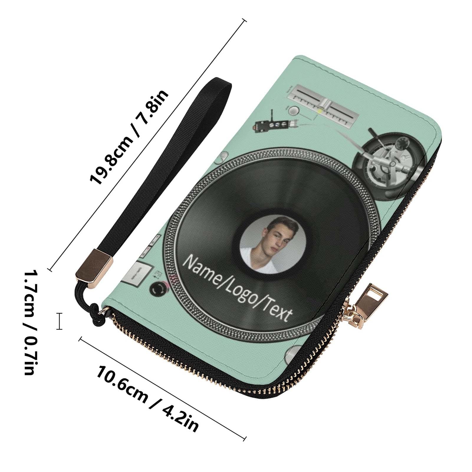 Custom Photo Clutch Wallet for Women - Personalized Music Design Long Wallet with Card Slots & Cash Holder - Perfect Gift for Mom, Girlfriend, Wife - Ideal for Concerts, Parties, and Everyday Use