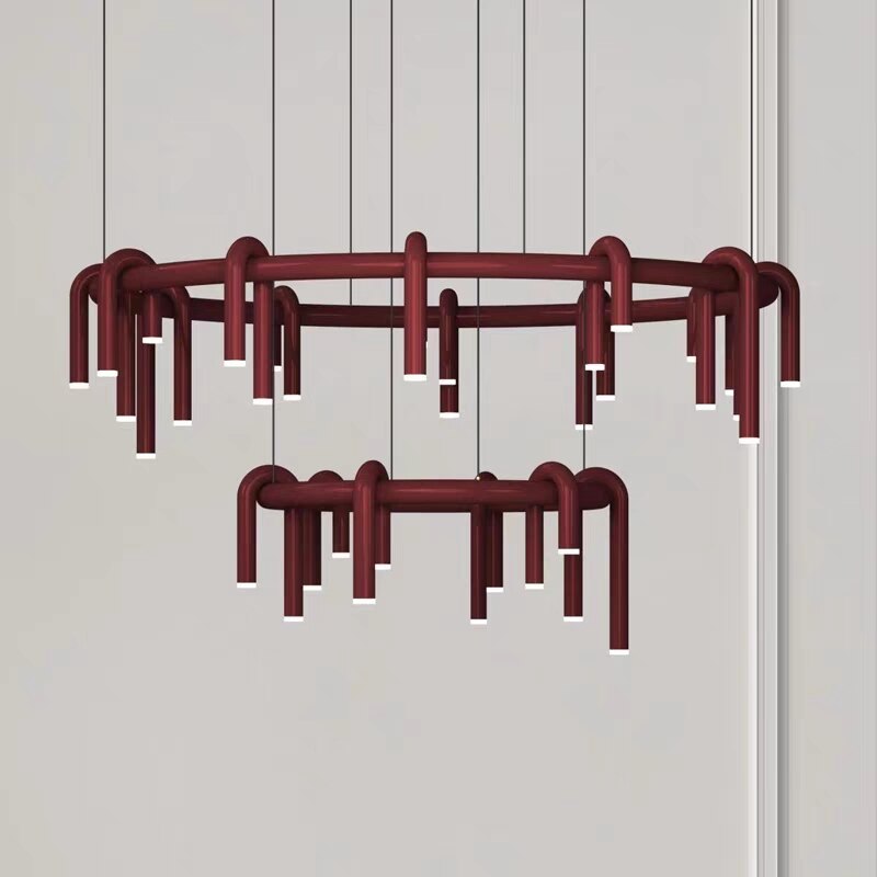 Elegant U-Shaped Chandelier - Modern Crystal Ceiling Light Fixture for Dining Room, Living Room & Bedroom | Perfect for Home Decor, Wedding & Luxury Interior Lighting