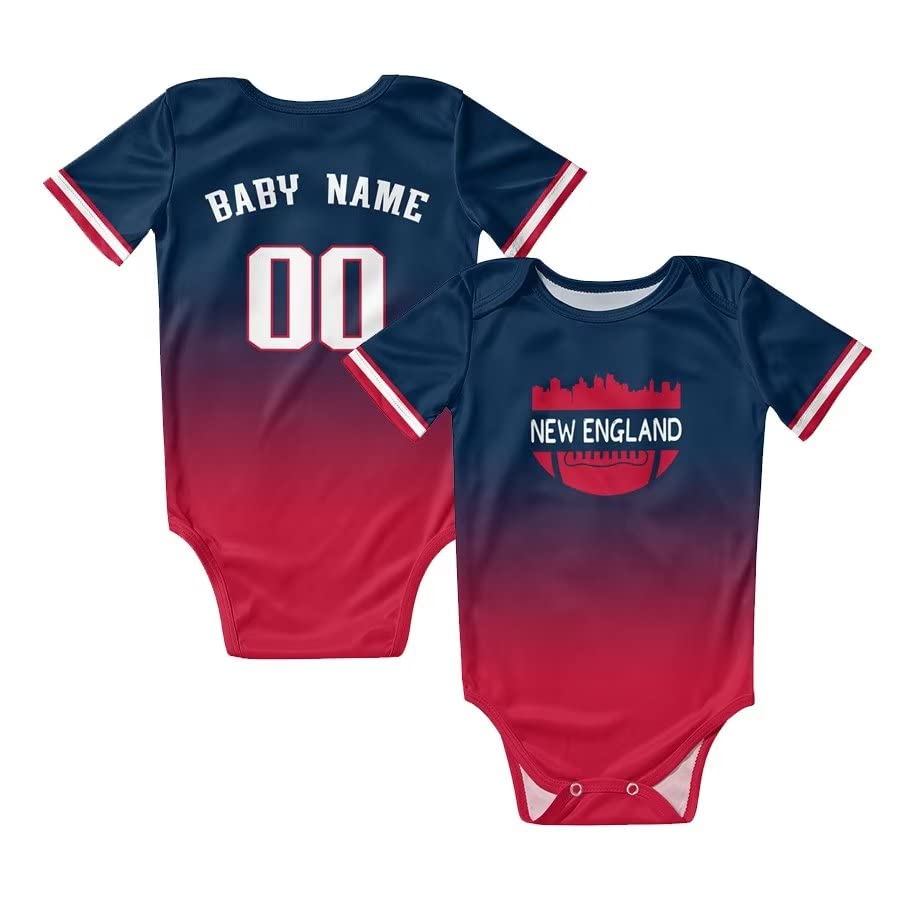 Custom Personalized Baby Football City Skyline Outfit - Gradient Football Jersey with Name & Number - Perfect Fan Gift for Boys & Girls - Ideal for Game Days, Birthday Parties & Photo Shoots