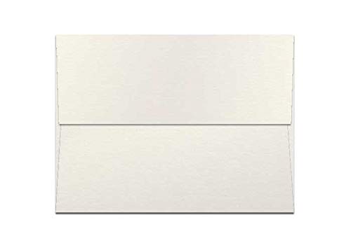 Metallic A2 Envelopes - 50 Pack Cryogen White Premium Shiny Stationery for Wedding Invitations, Greeting Cards & Business Correspondence