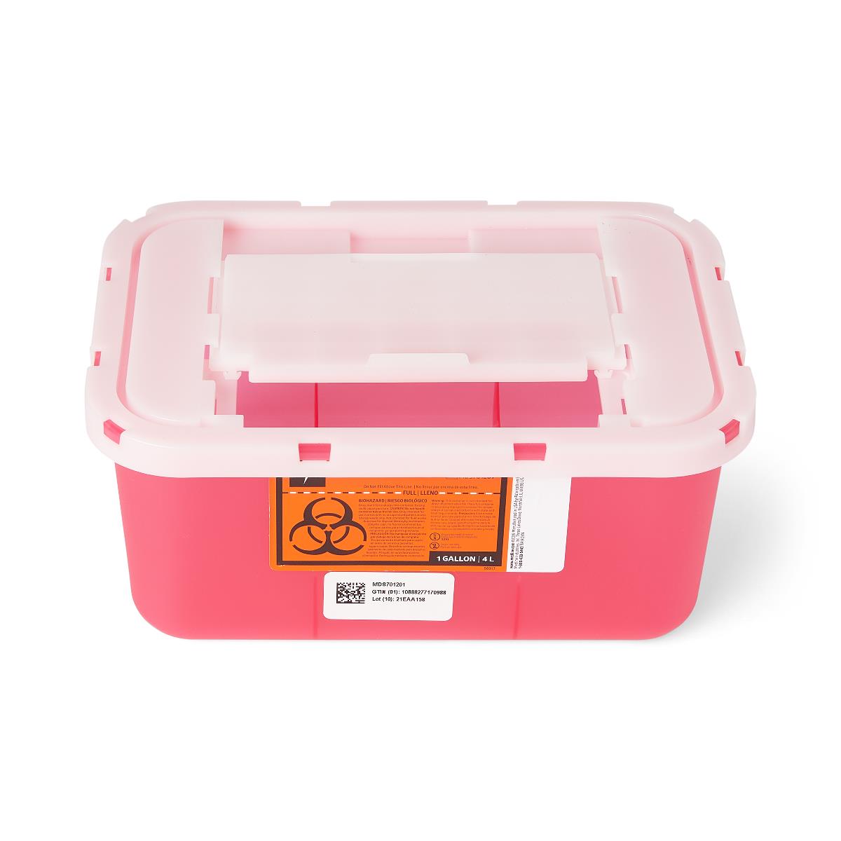 1 Gallon Portable Sharps Container - Safe & Leak-Proof Medical Waste Disposal for Needles, Syringes & Lancets | Ideal for Home Use, Travel & Healthcare Facilities