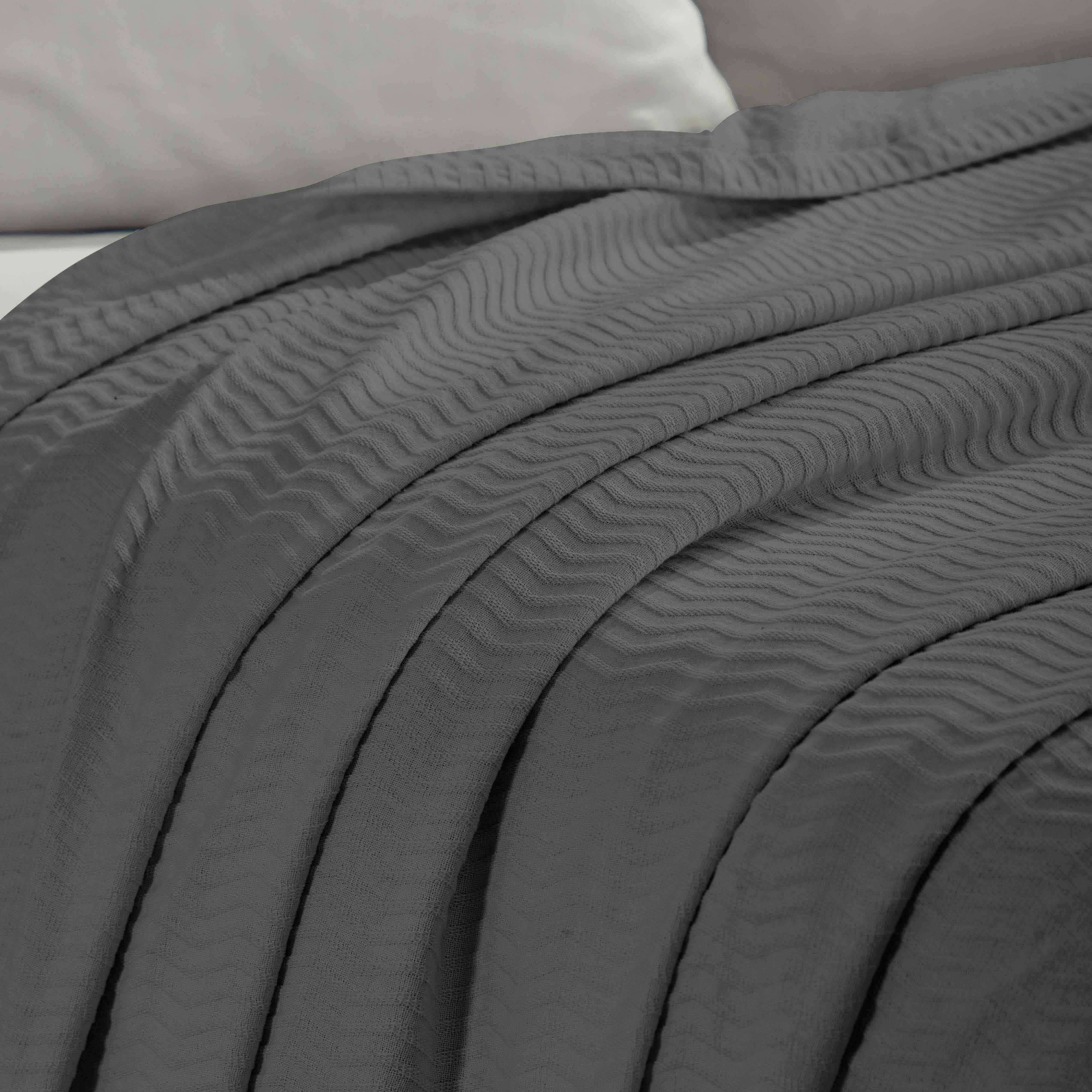 Jena Cotton Textured Chevron Lightweight Woven Blanket - Soft & Breathable Throw for Sofa, Bed & Outdoor Use - Cozy Home Decor & Picnic Essential
