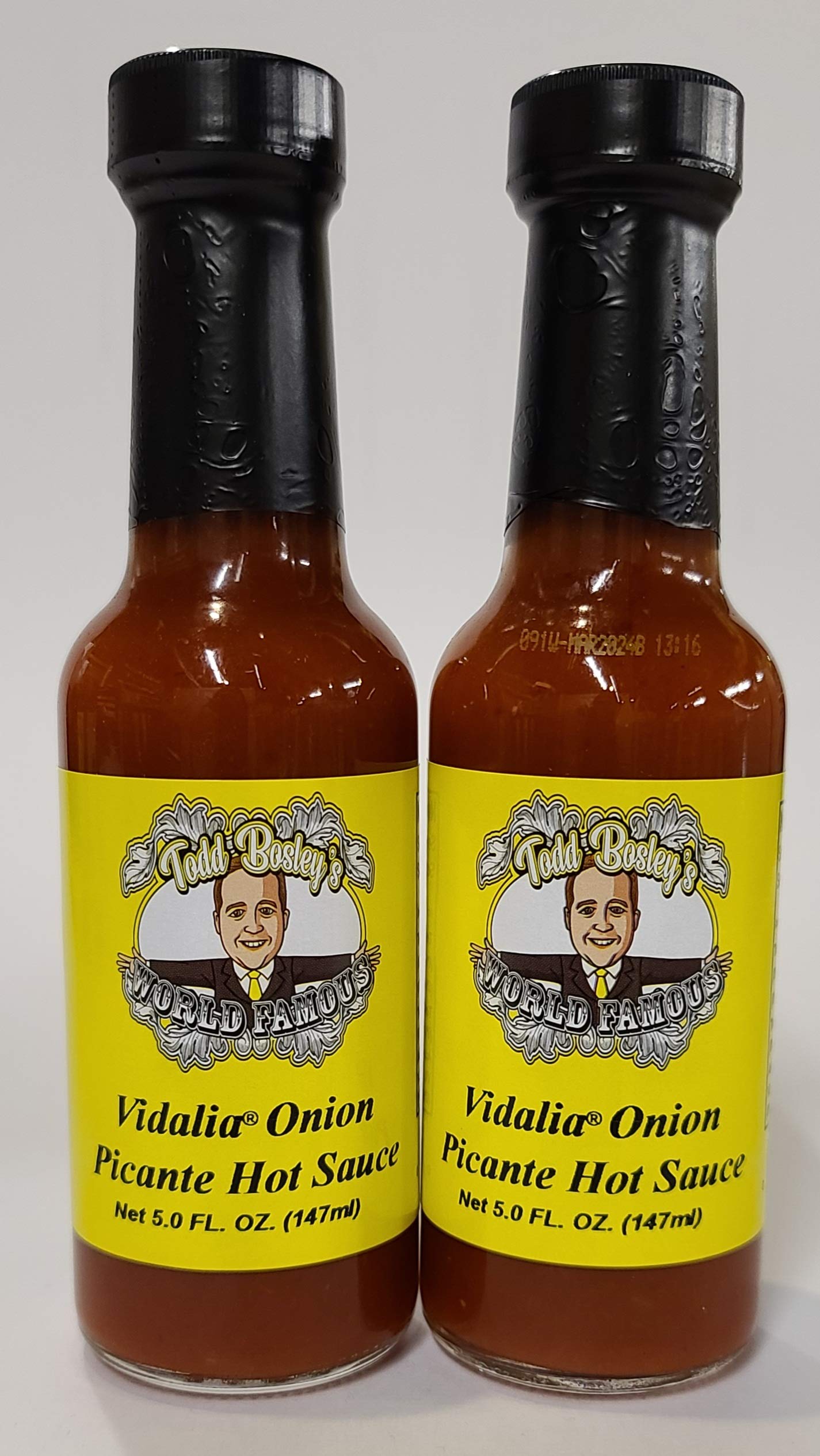 Todd Bosley's World Famous Vidalia Onion Picante Hot Sauce - Spicy & Sweet Flavor - 2 Pack - Perfect for Tacos, Burgers, Wings & BBQ