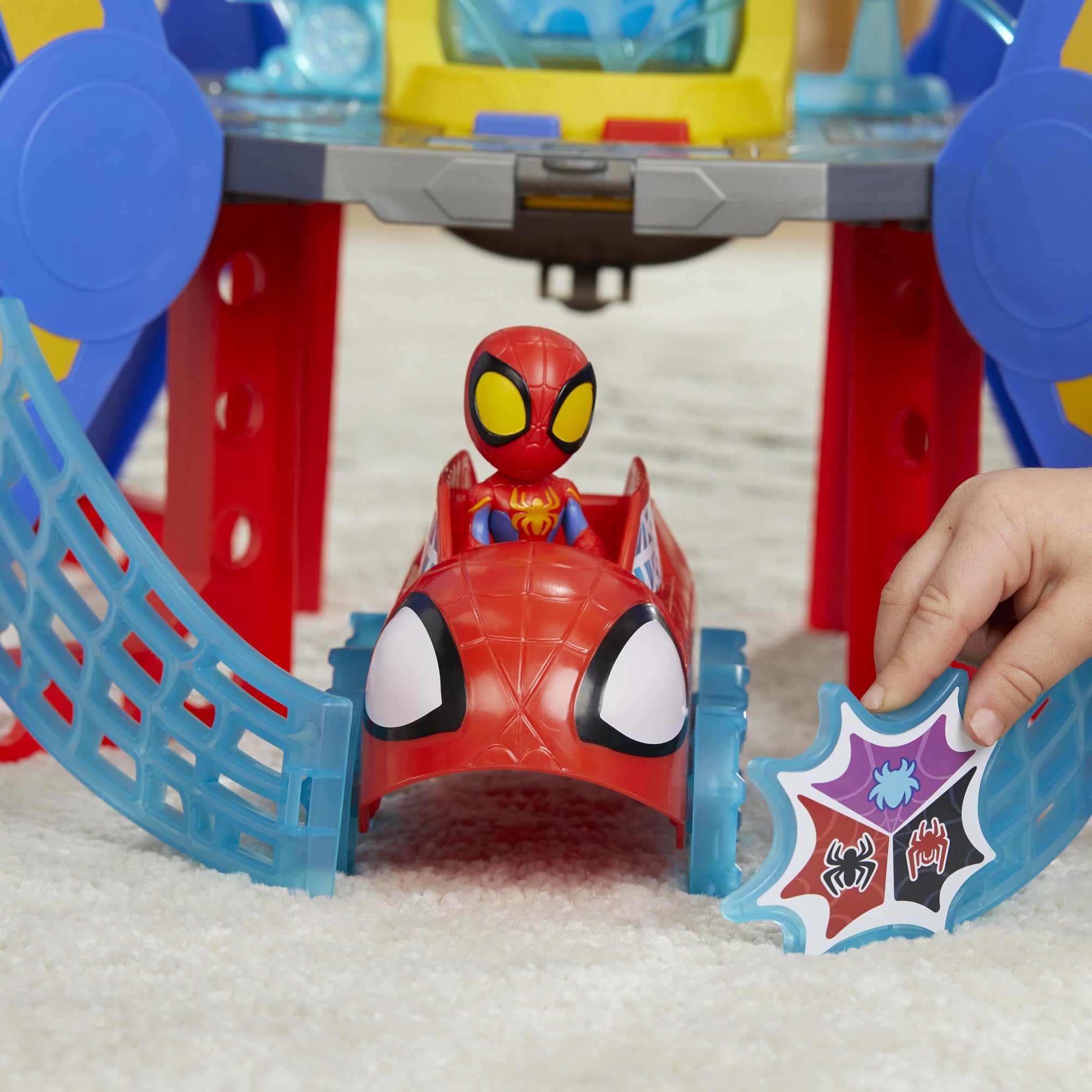 Spidey and His Amazing Friends Web-Spinners Web-Quarters Playset - Marvel Superhero Action Figure Toy Set with Vehicle & Accessories for Kids Ages 3+ | Pretend Play, Birthday Gift, Superhero Adventure Roleplay