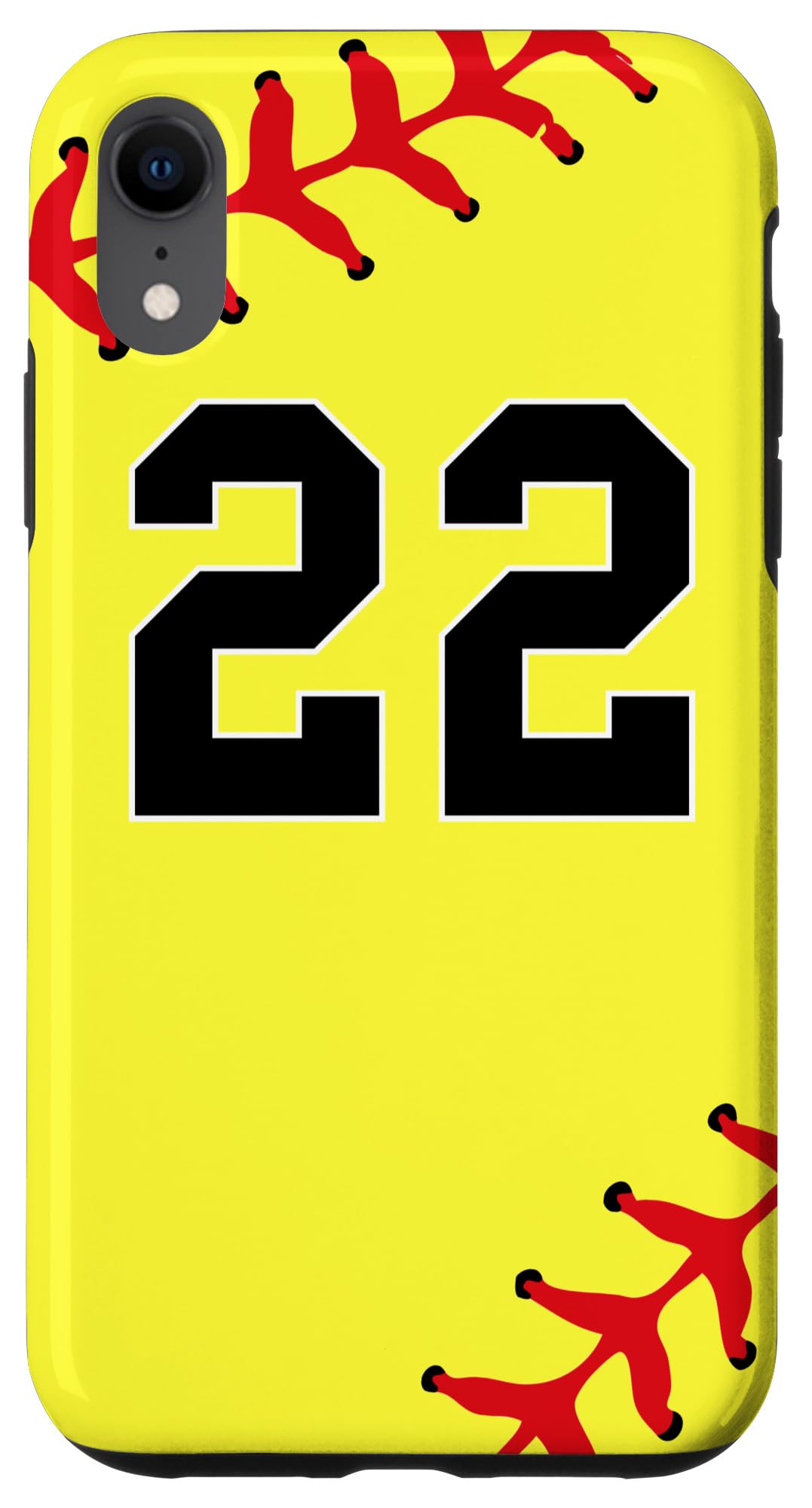 iPhone XR Softball Jersey Case - Number 22 Player Design for Women & Girls | Perfect for Softball Games, Team Support & Sports Fans