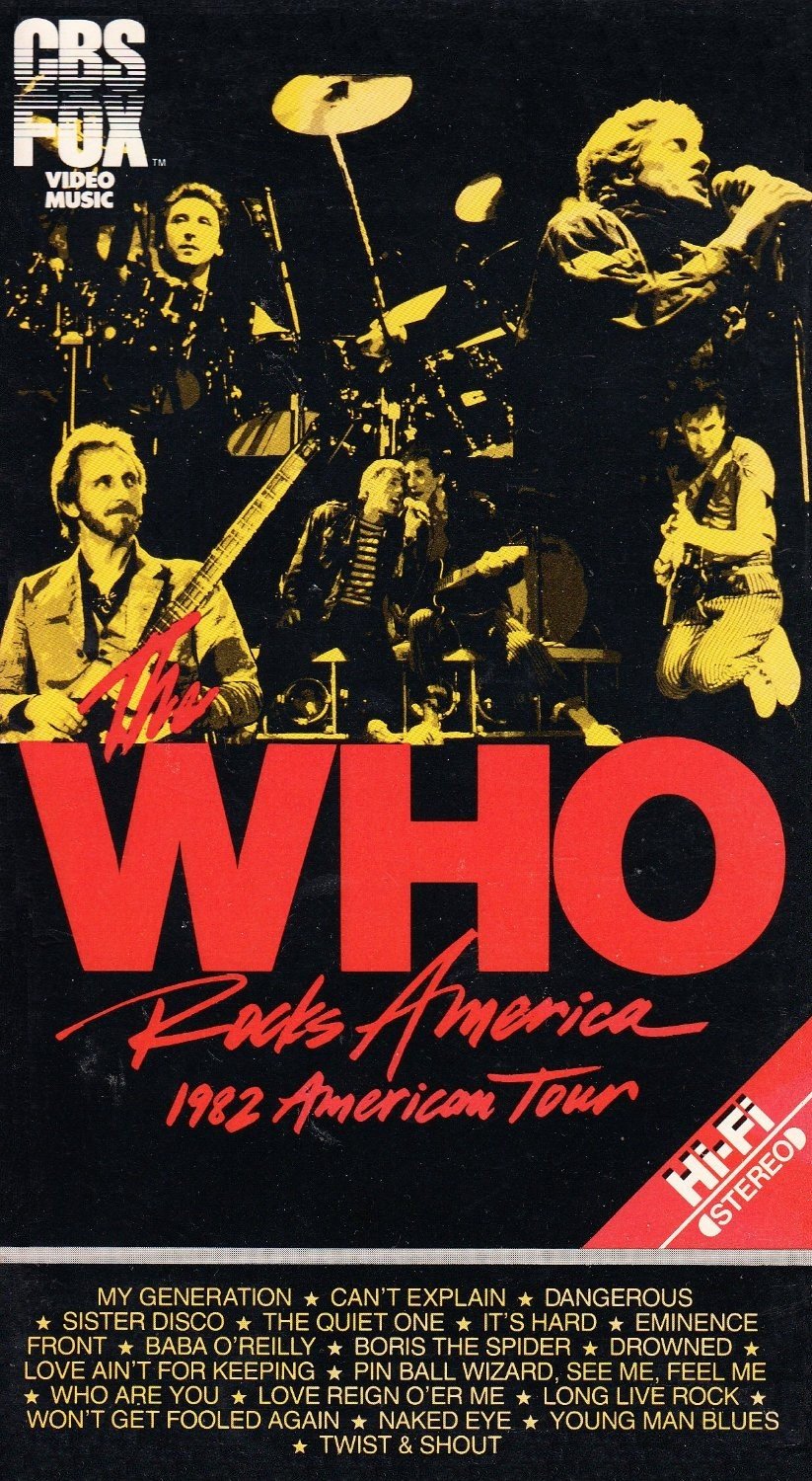 The Who: Rocks America 1982 Tour - Classic Rock Concert VHS Tape - Perfect for Music Collectors & Vintage Concert Enthusiasts