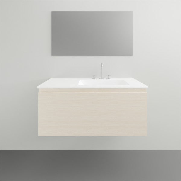 ADP Glacier Lite All Drawer Slim Vanity with Ceramic Top - Modern Bathroom Vanity Set with Storage Drawers & White Ceramic Countertop - Perfect for Small Bathrooms, Powder Rooms & Guest Baths