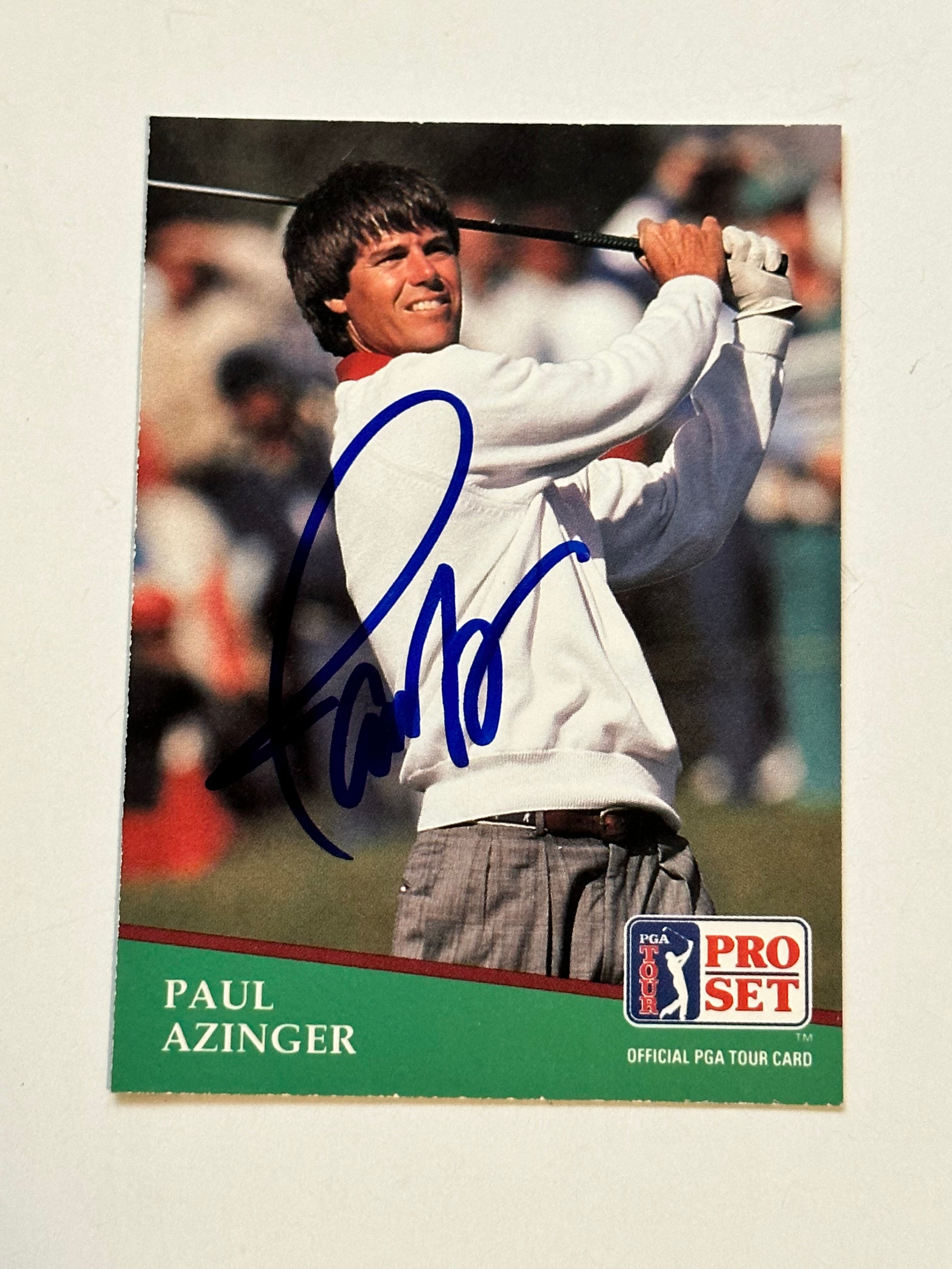 Authentic PGA Paul Azinger Autographed Golf Card with COA - Perfect for Collectors, Memorabilia Displays & Sports Enthusiasts