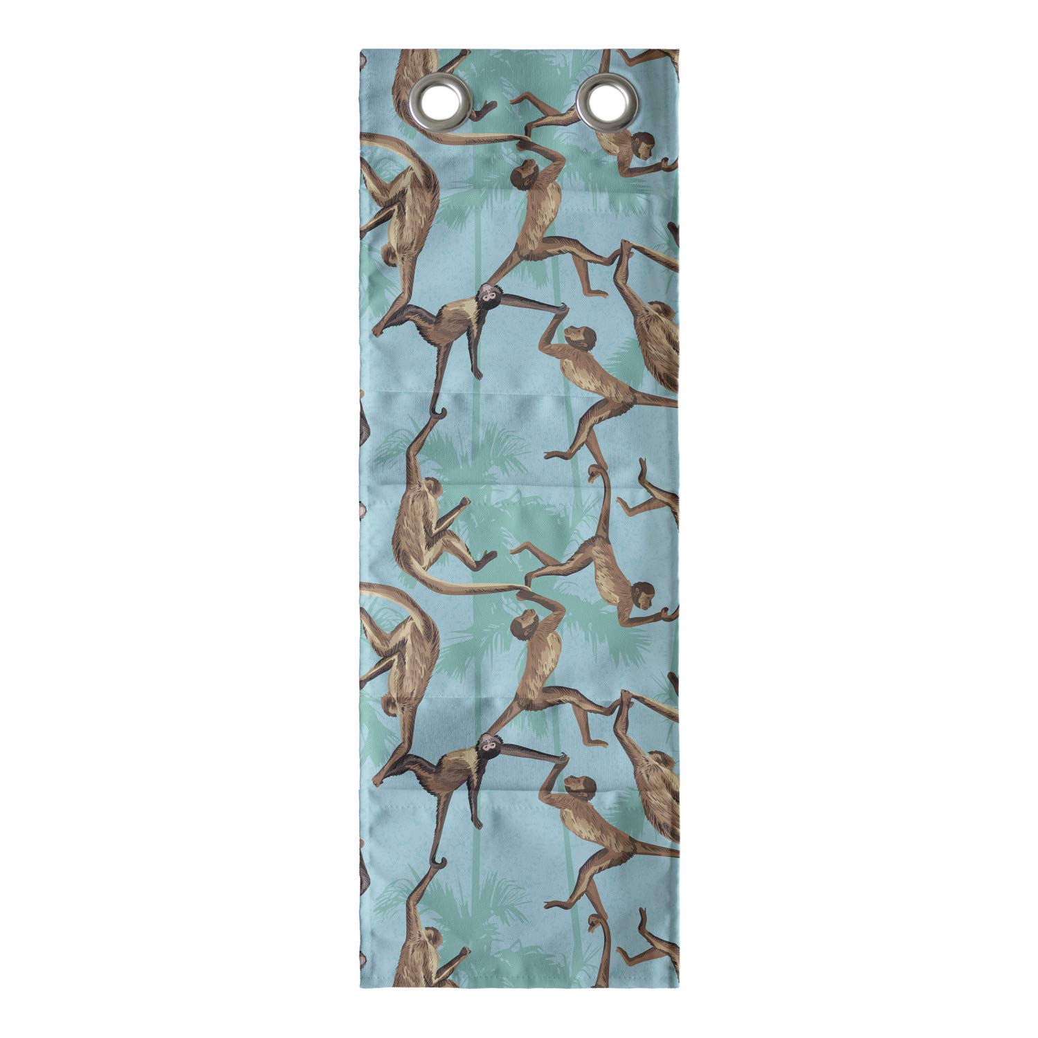 Ambesonne Monkey Hanging Pocket Organizer - Wild Jungle Animal Print Polyester Storage Bag with Multiple Pockets, 9