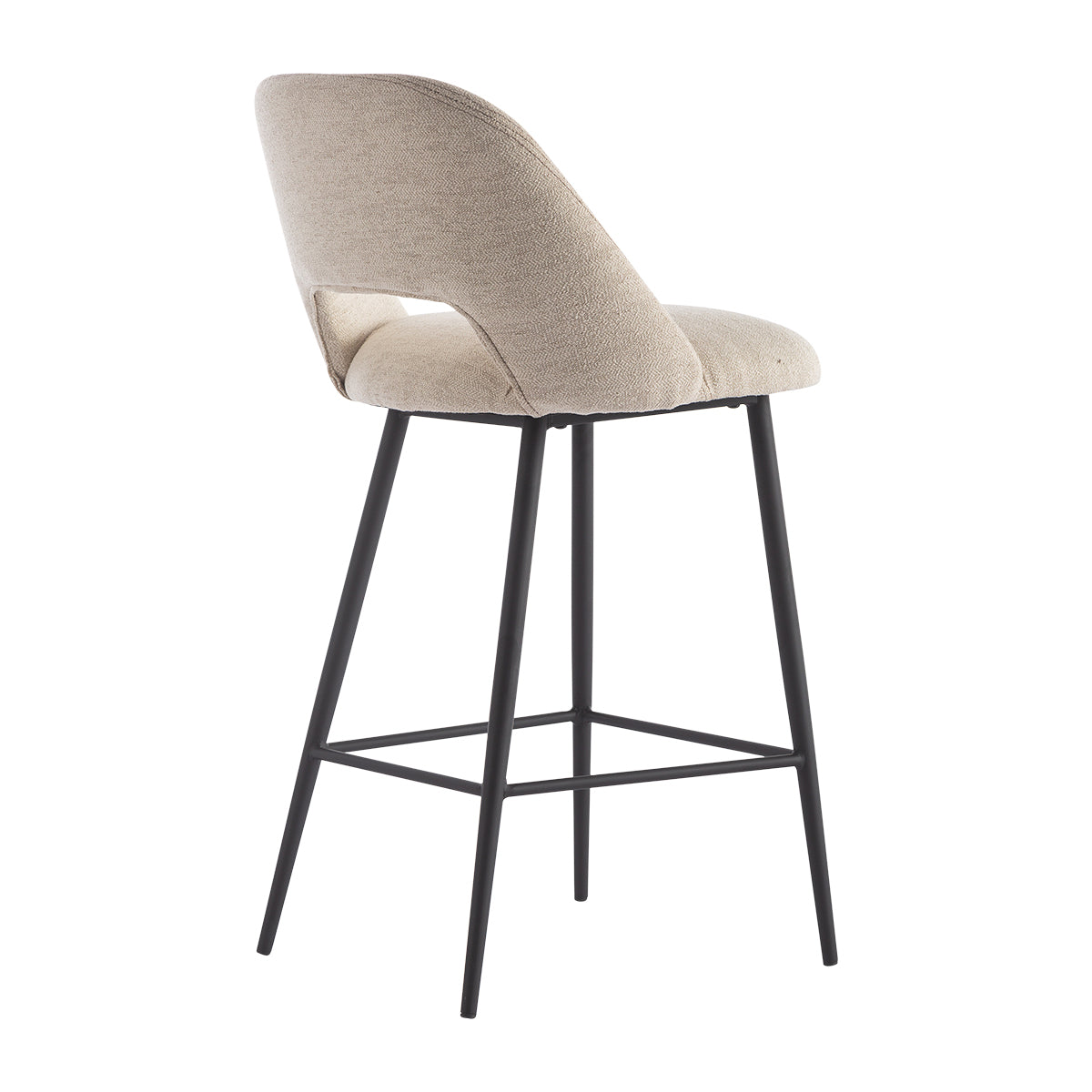 Belmont Fabric Bar Stool - Modern Kitchen Counter Height Stool with Padded Seat, Adjustable Height, and Non-Slip Feet - Perfect for Home Bars, Kitchen Islands, and Breakfast Nooks