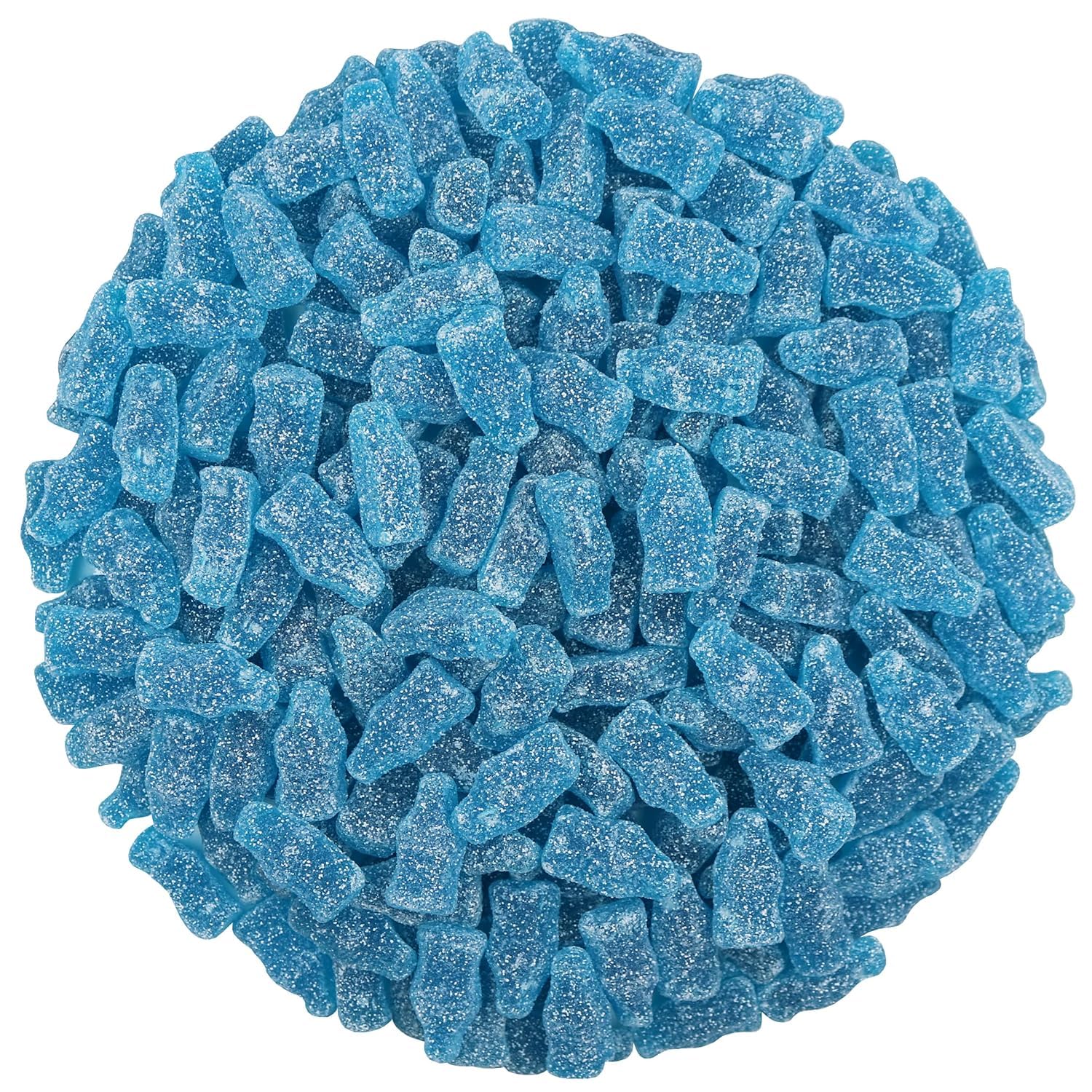 FirstChoiceCandy Sour Mini Gummy Soda Bottles - Blue Raspberry Flavor - 2 Pound Bulk Candy - Perfect for Birthday Parties, Halloween Treats & Movie Night Snacks