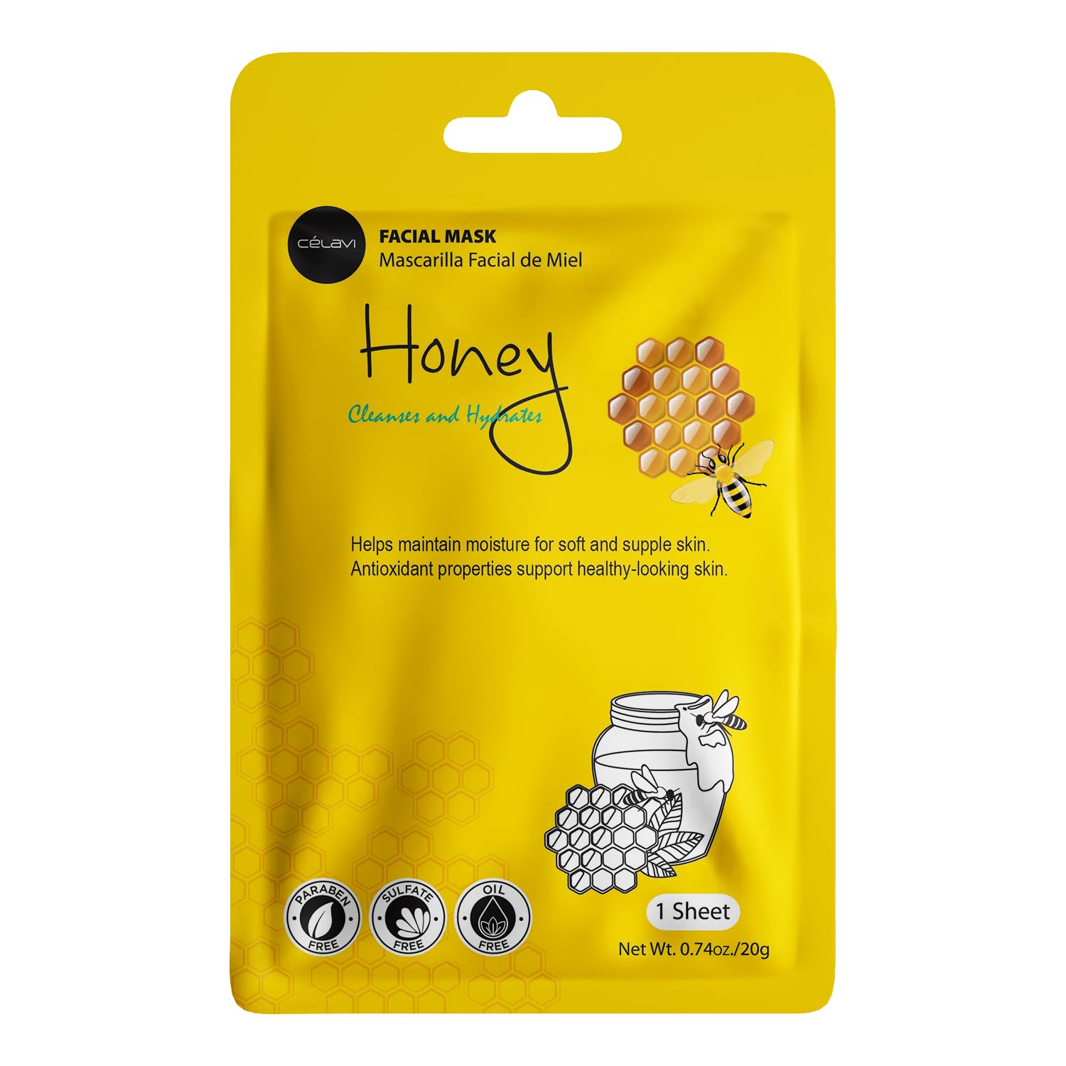 Celavi Essence Facial Face Mask Sheet - Korean Skin Care for Moisturizing & Hydration (12 Pack, Mix - 2 of Each) | Perfect for Daily Skincare Routine & Spa Night