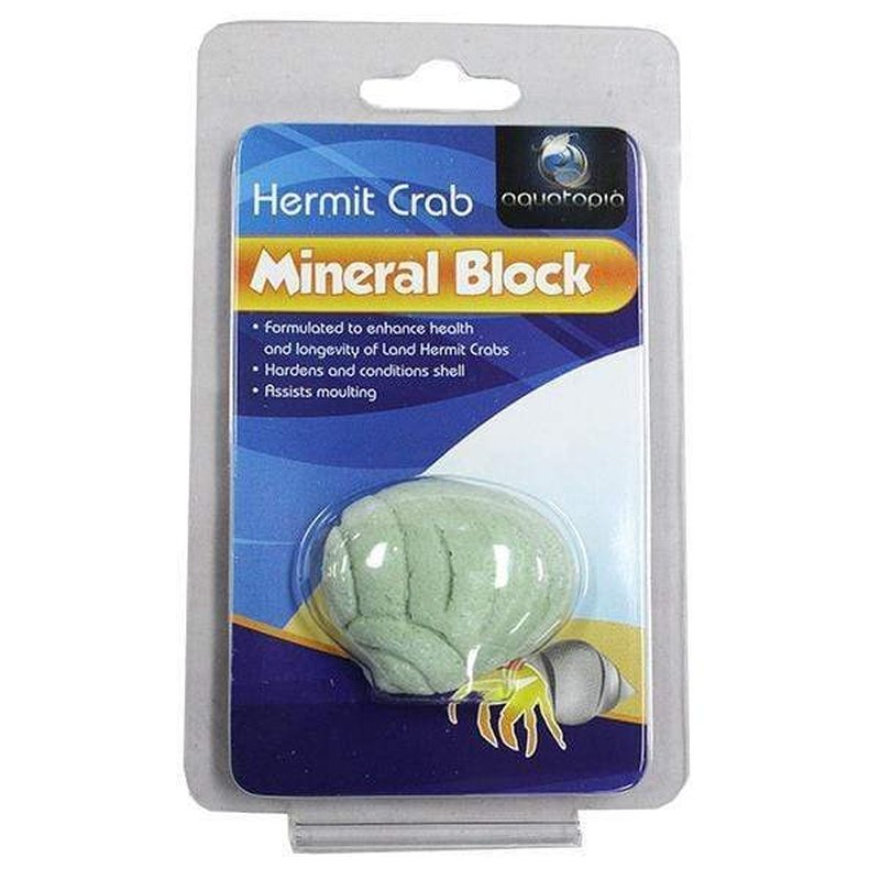 Aquatopia Hermit Crab Mineral Health Block - Essential Calcium & Mineral Supplement for Healthy Shell Growth - Perfect for Hermit Crab Habitats & Terrariums