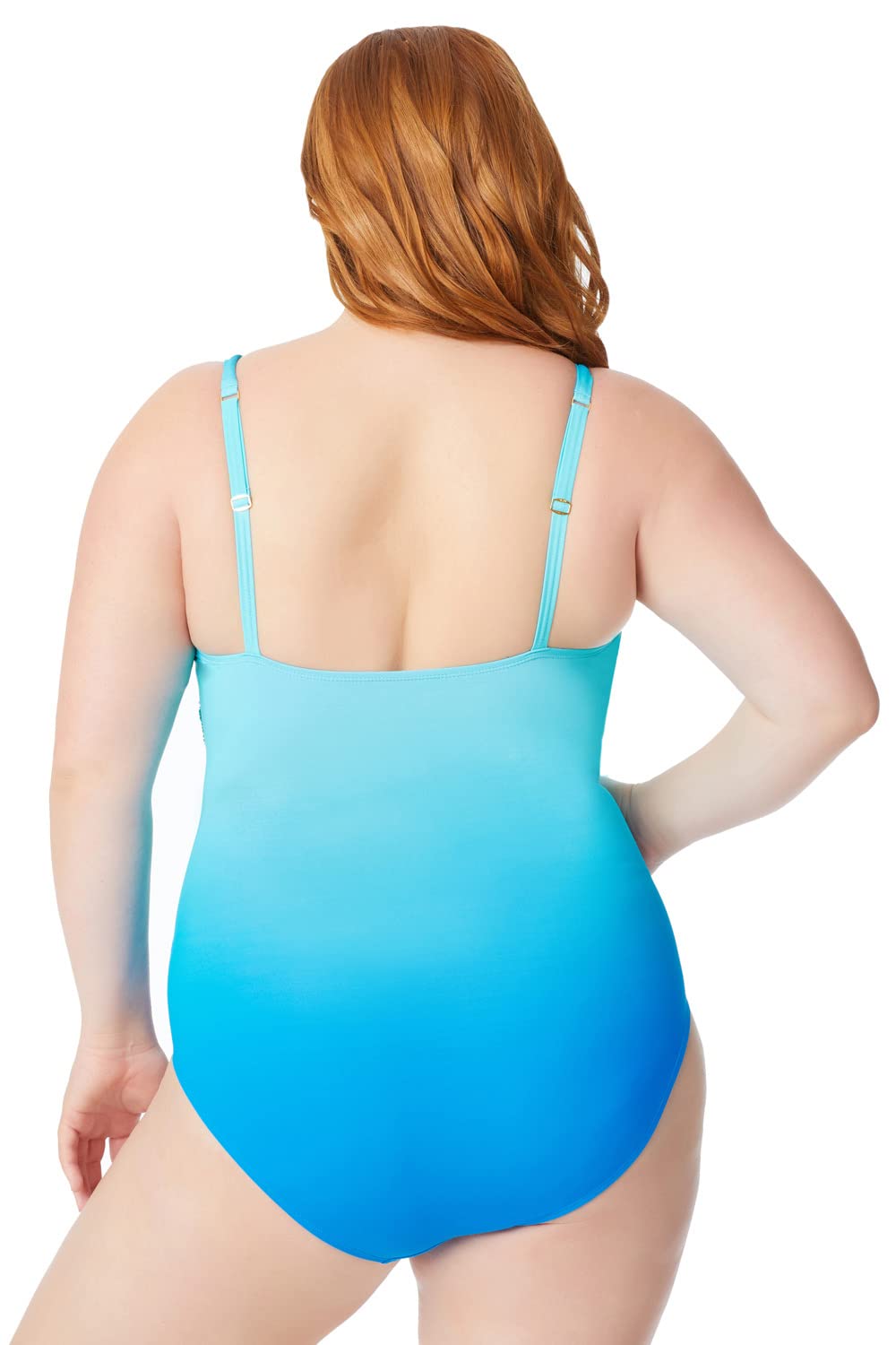 Bleu Rod Beattie Shirred Bandeau One-Piece Swimsuit with Underwire Support - Sexy Swimwear for Women, Perfect for Beach Vacations & Pool Parties (Available in Multiple Sizes)