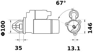 MAHLE Letrika (Iskra) MS360 Starter Motor 24VDC 4kW - Compatible with Heavy-Duty Trucks & Industrial Equipment (Part# 11.131.006 AZJ3353 IS1002)