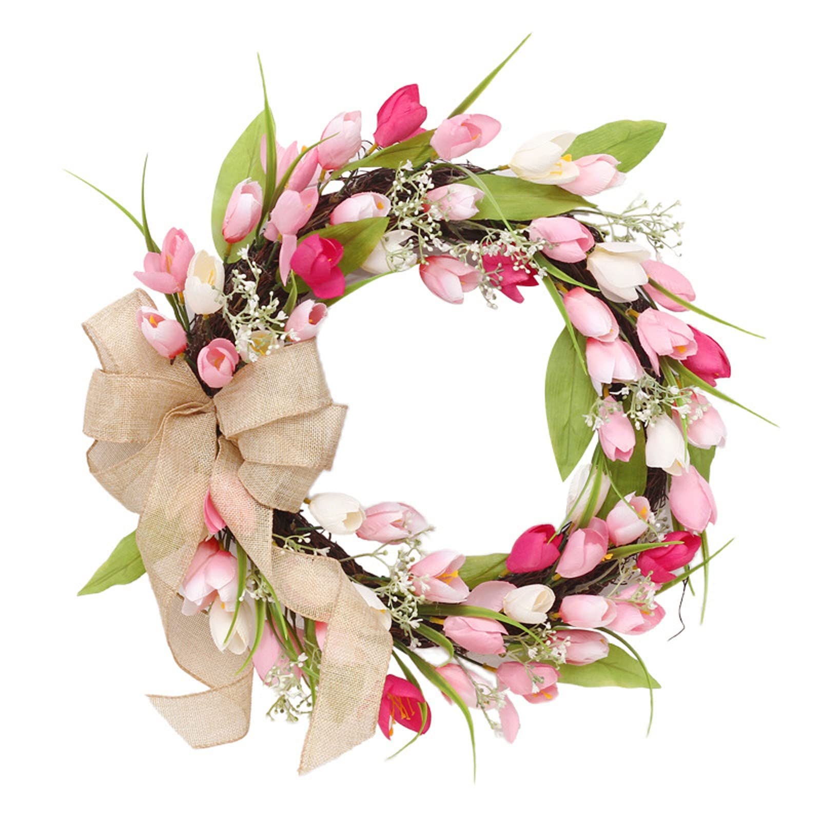 Elegant Seasonal Wreath for Door Decor - Mother's Day, Easter, Valentine's & Fall Hanging Decor | Perfect for Home, Front Door, Fireplace & Holiday Gift Giving