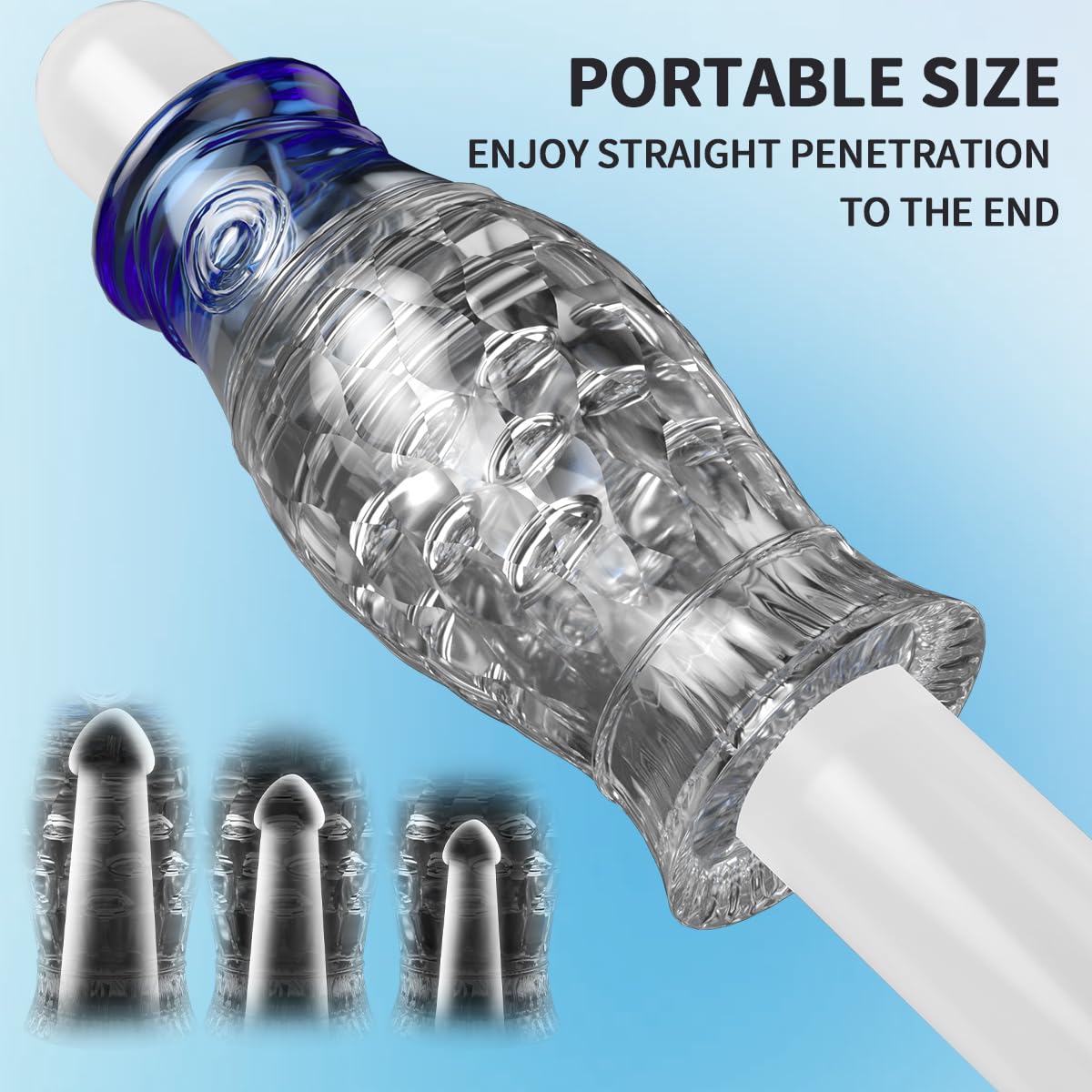 Premium Male Masturbator - Transparent Suction Stroker with Realistic Vaginal Texture & Blowjob Simulation | Adult Sex Toy for Men | Perfect for Solo Play, Couples Fun & Discreet Pleasure