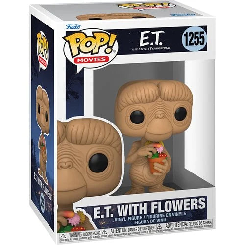 E.T. The Extra-Terrestrial 40th Anniversary Pop! Vinyl Figure with Flowers - Collectible Movie Memorabilia for Home Decor, Gifts, and Pop Culture Fans