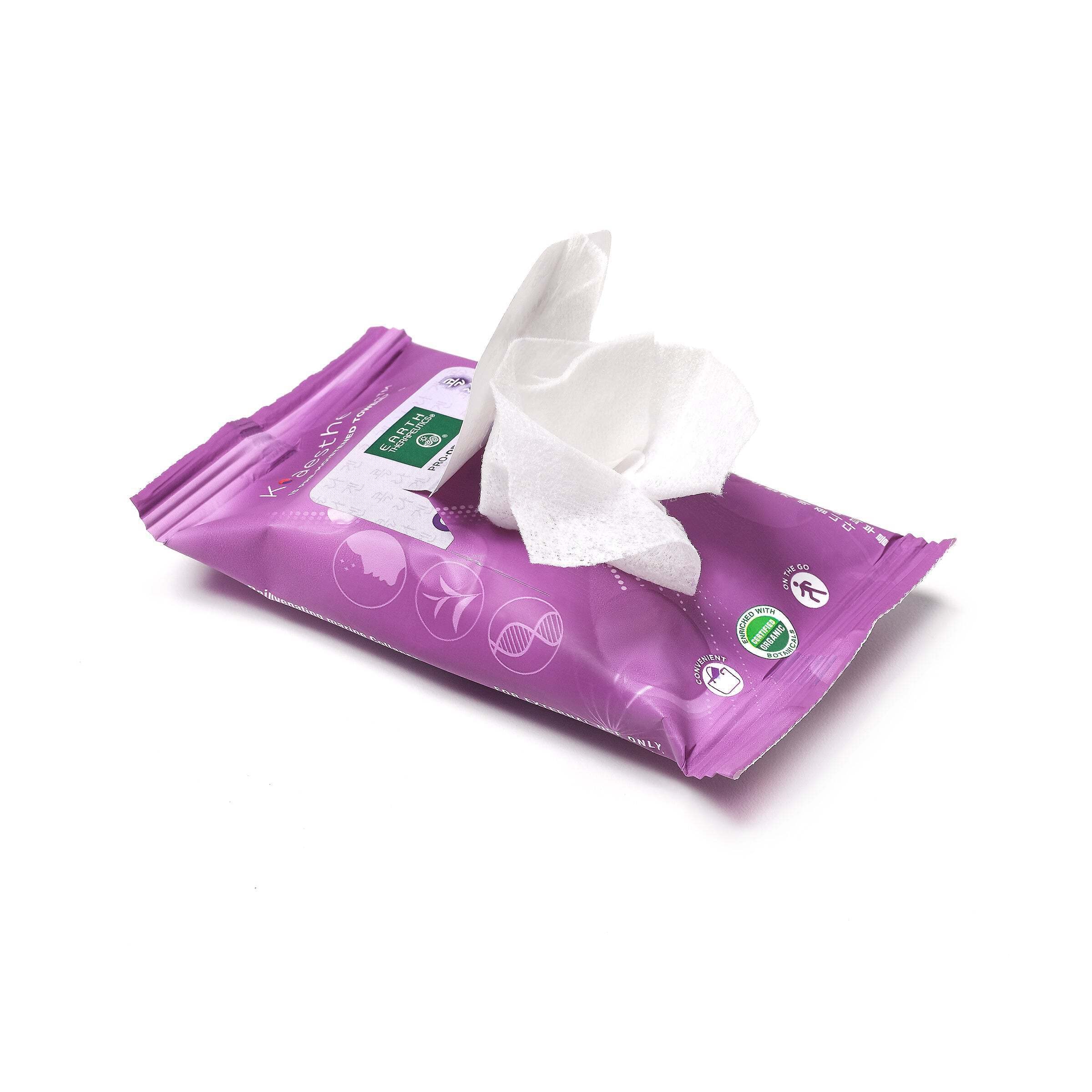 Earth Therapeutics Makeup Remover Wipes for Sensitive Skin - 3 Pack Travel Size, Oil-Free & Hypoallergenic Facial Cleansing Wipes - Perfect for On-the-Go, Gym, Travel & Daily Skincare Routine