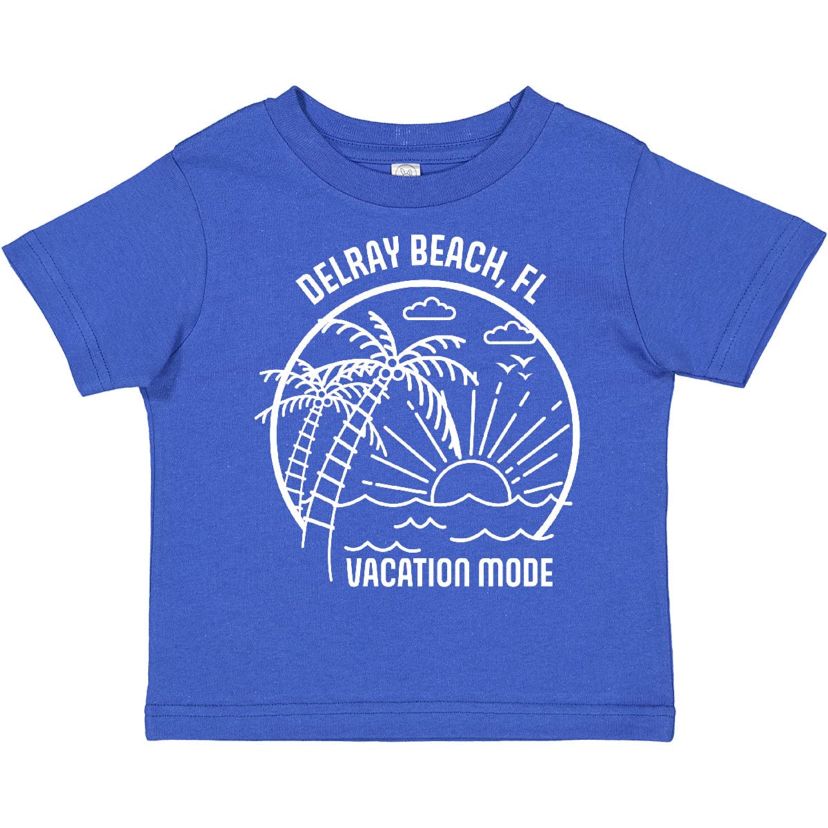 Inktastic Summer Vacation Mode Delray Beach Florida Toddler T-Shirt - Cute Florida Vacation Shirt for Toddlers & Kids - Perfect for Beach Trips, Family Holidays & Summer Outfits