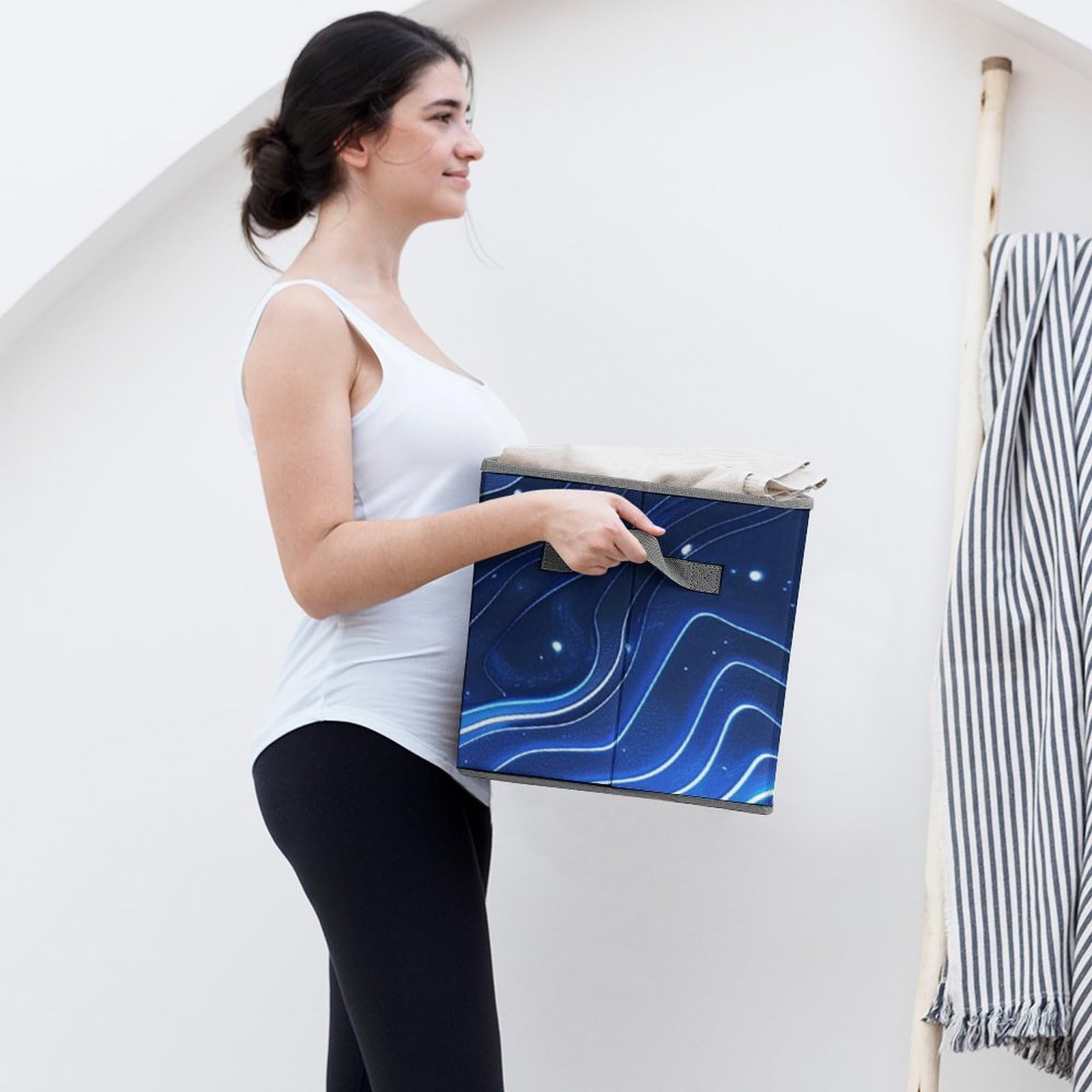 Electric Blue Collapsible Storage Bin - 10.6