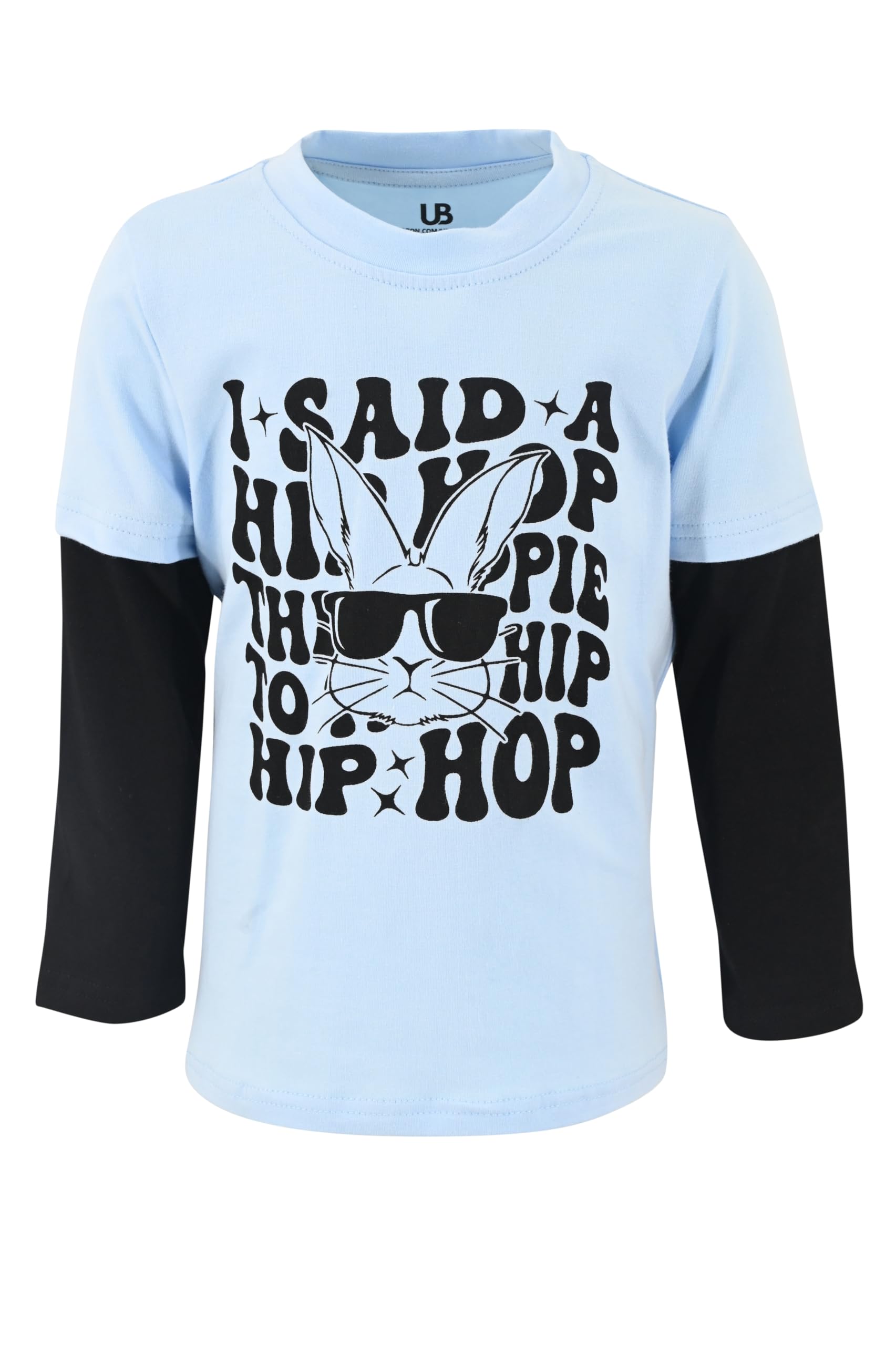 Unique Baby Boys Layered Long Sleeve Graphic T-Shirt - Cute Toddler Tee for Playdates, Photos & Everyday Comfort
