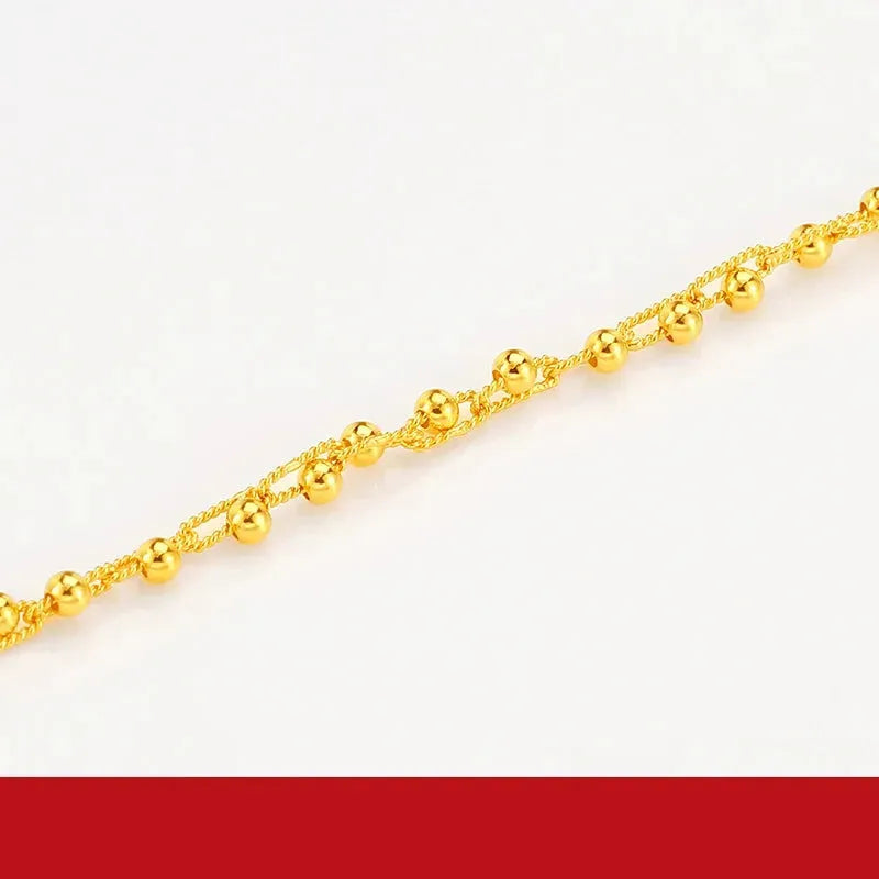 24K Pure Gold Bracelet for Women - 999 Solid Real Gold Bangle - Elegant Romantic Classic Jewelry Gift for Anniversary, Birthday & Valentine's Day - Trendy 2023 Luxury Fashion Accessory for Parties & Special Occasions