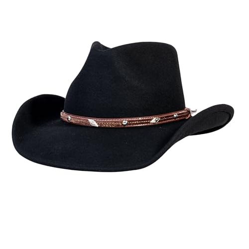 Black+brown Leather Hatband
