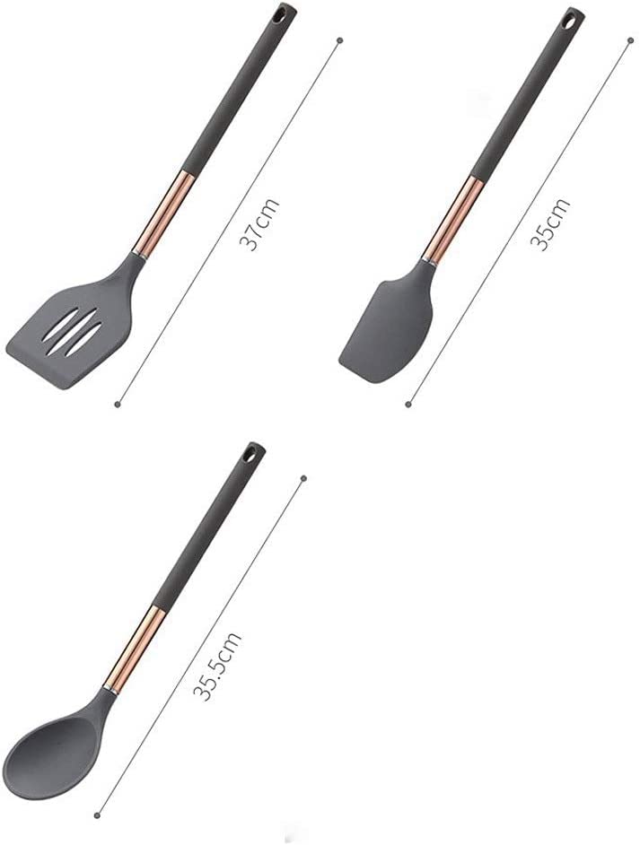 Premium 7-in-1 Silicone Kitchen Utensil Set - Heat Resistant, Non-Stick & Dishwasher Safe Cooking Tools with Ergonomic Handles (Spatula, Spoon, Turner) - Perfect for Baking, Frying & Everyday Cooking