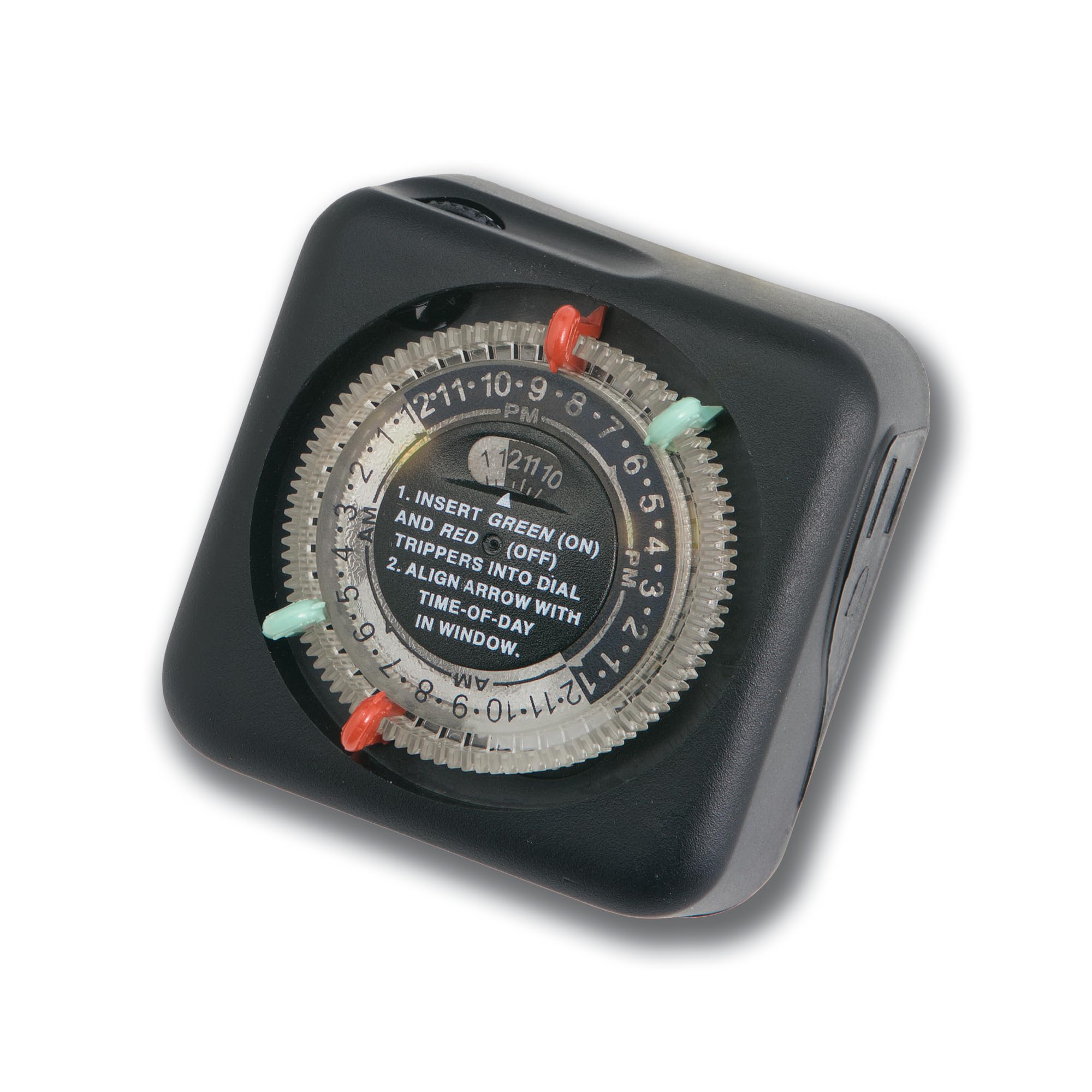 Kichler Outdoor Mechanical Timer with Traditional Pin Setting - Plug-In Landscape Lighting Automation Timer, Black (15557BK) 3