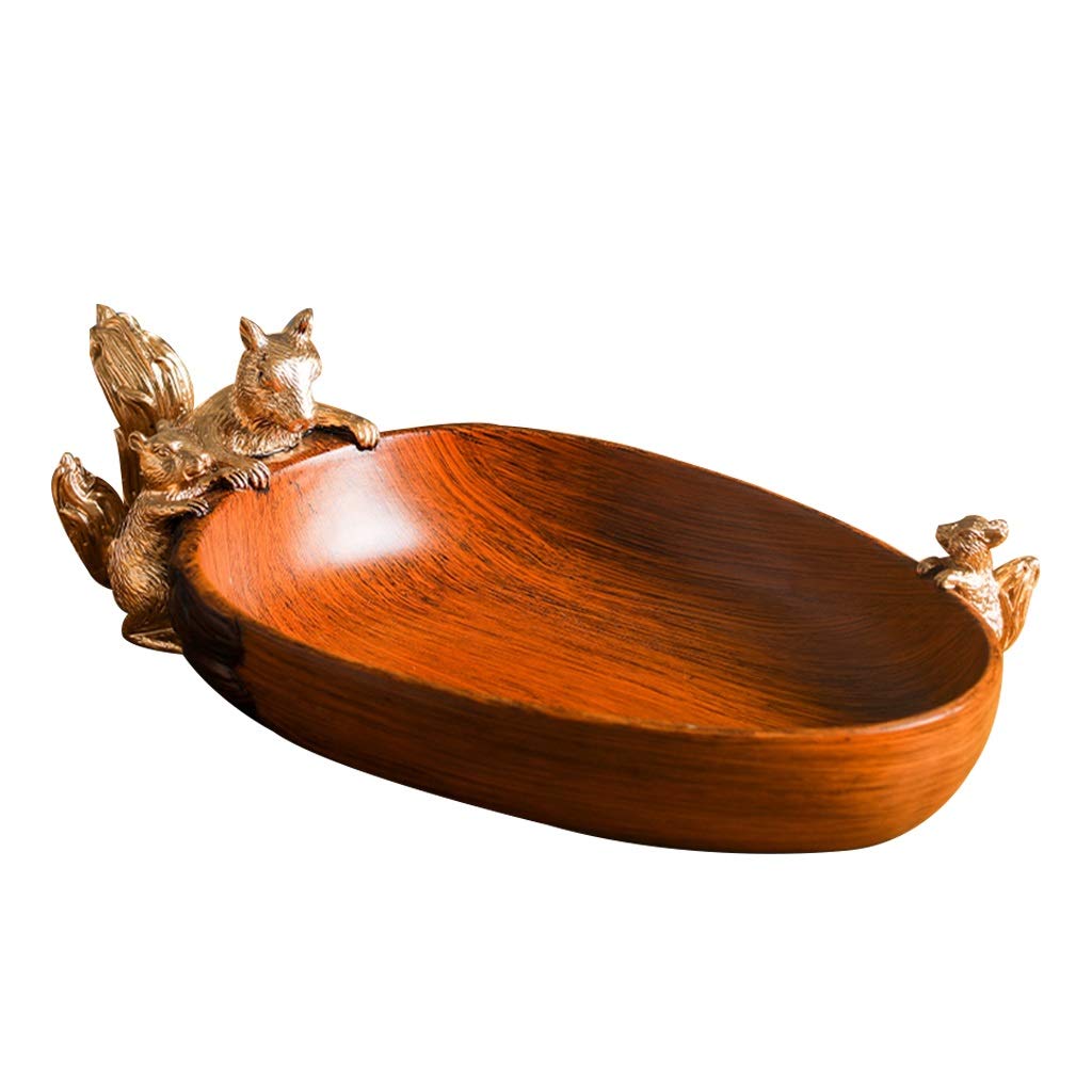 Cute Squirrel Key Tray - Large Multifunctional Entryway Organizer for Keys, Coins, Watches & Candy | Decorative Fruit Basket & Home Decor Bowl | Perfect for Entryway Table, Living Room, Bedroom & Office Organization