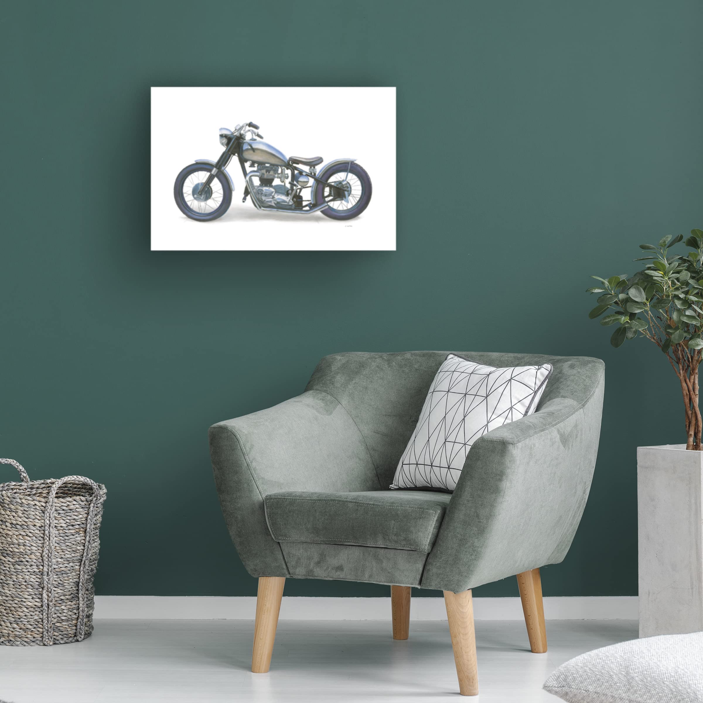 James Wiens 'Let's Roll II White' Canvas Art Print - Modern Abstract Wall Decor for Living Room, Bedroom & Office - Trademark Fine Art Collection