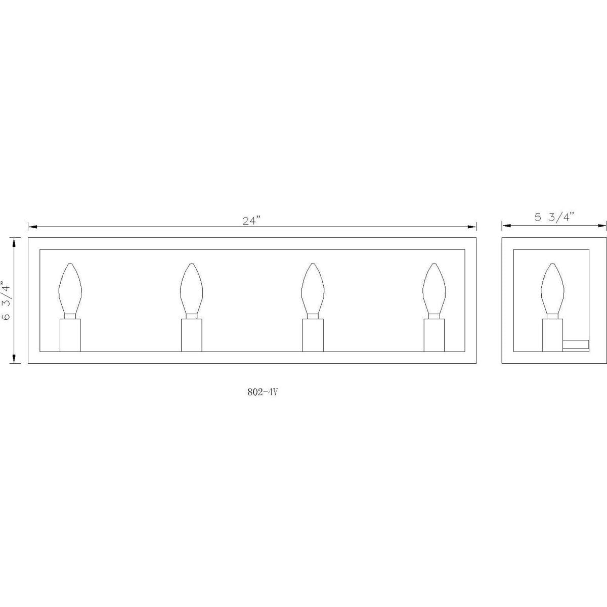 Z-Lite 4-Light Vanity Light Fixture 802-4V-MC in Charcoal Finish - Perfect for Bathroom, Dressing Room & Makeup Area Lighting